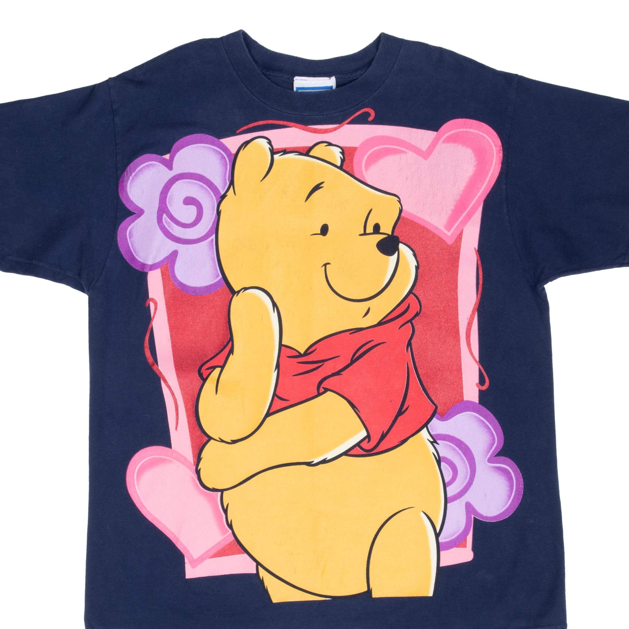 Vintage 1990s Disney Winnie the Pooh Flower Graphic Tee Shirt - Large Size for Casual Wear & Disney Collectors