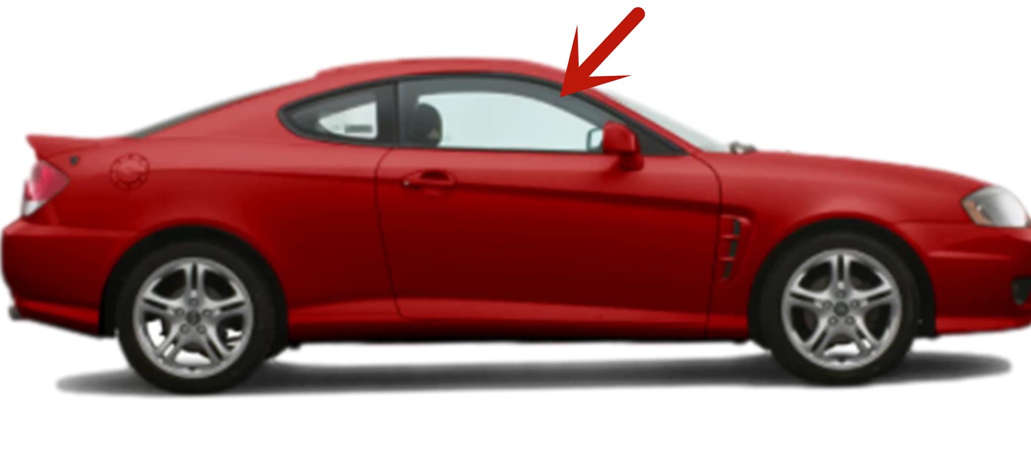 2003-2009 Hyundai Tiburon Passenger Right Side Window Glass Replacement - OEM Fit & Quality - Perfect for Car Window Repair & Auto Glass Replacement