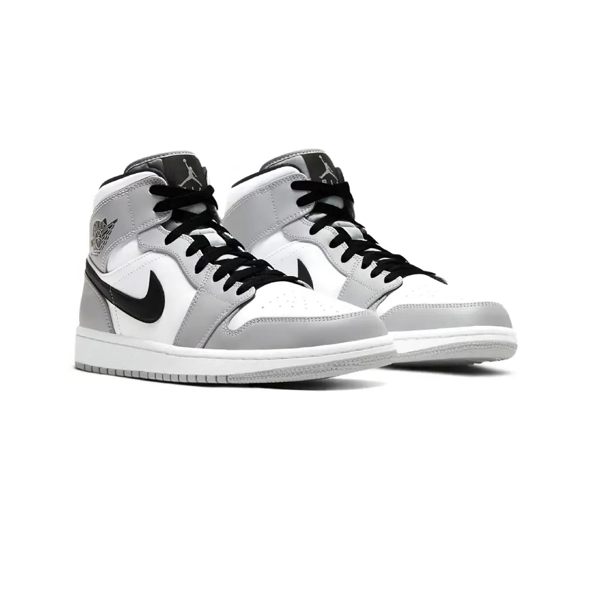 Air Jordan 1 Mid 'Light Smoke Grey' Basketball Shoes for Men - Retro Style Sneakers for Casual Wear, Street Fashion & Gym Workouts
