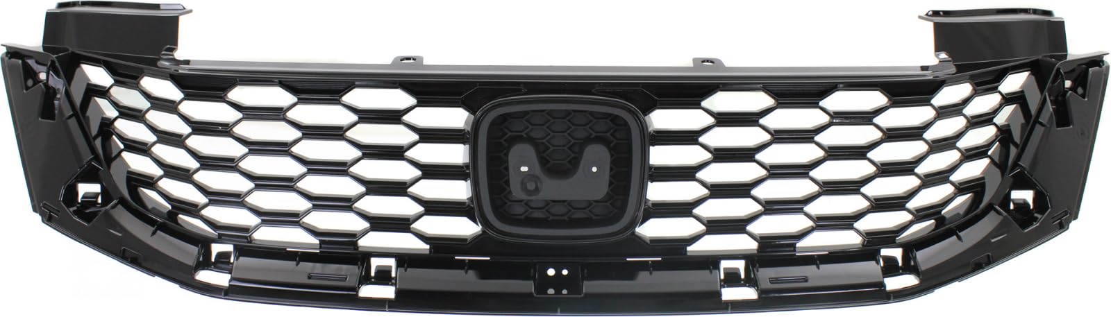 **Honda Accord 2013-2015 Black Painted Grille Shell & Insert Replacement - Compatible with Coupe Models | Upgrade Your Car's Front Styling**    *(Use Case: Perfect for car enthusiasts looking to enhance their Honda Accord's appearance with a sleek black grille, ideal for customization or replacement of damaged parts.)*