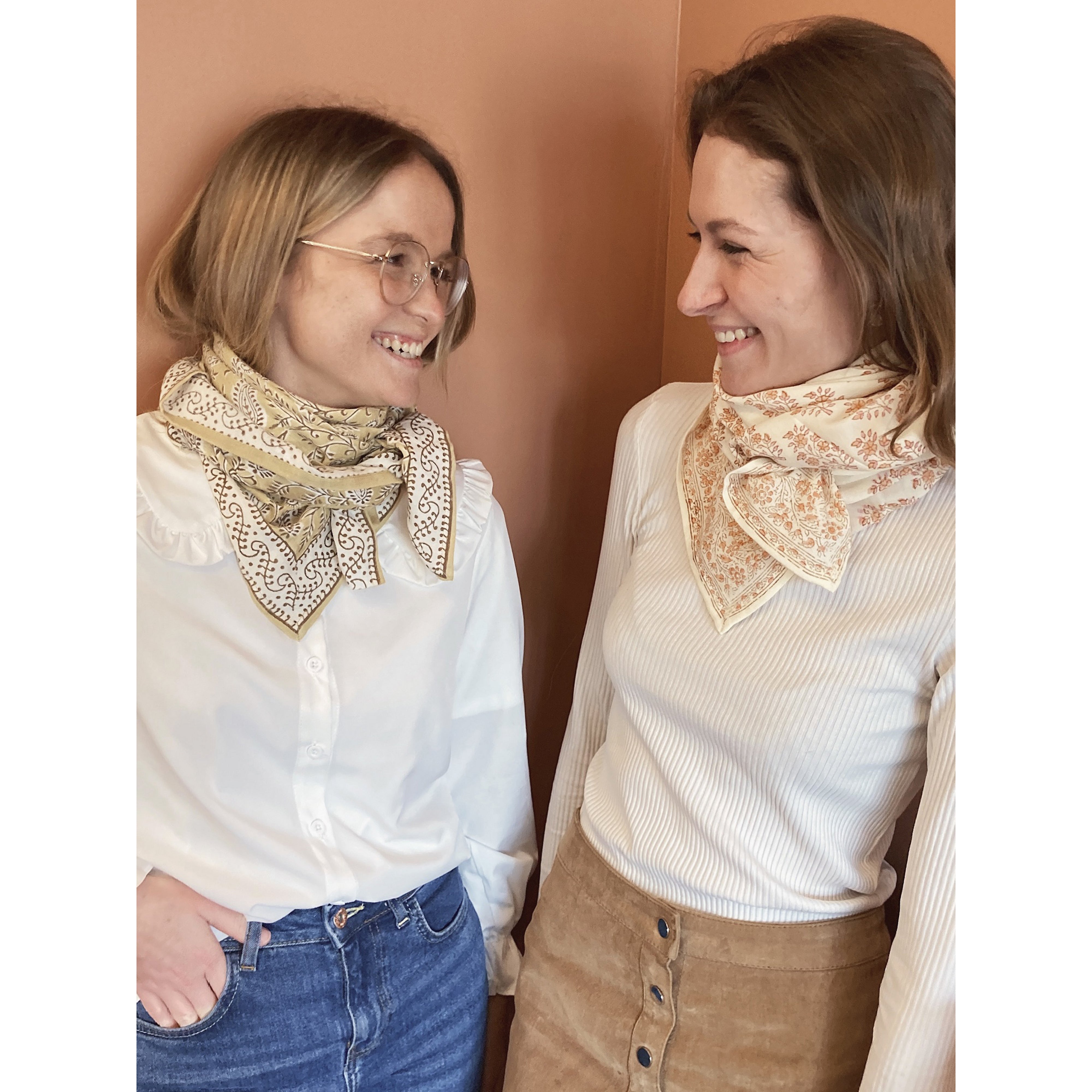 Bonheur du Jour Paris Girl Scarf - Elegant Rose Print Fashion Scarf for Women | Perfect for Everyday Wear, Office, and Special Occasions