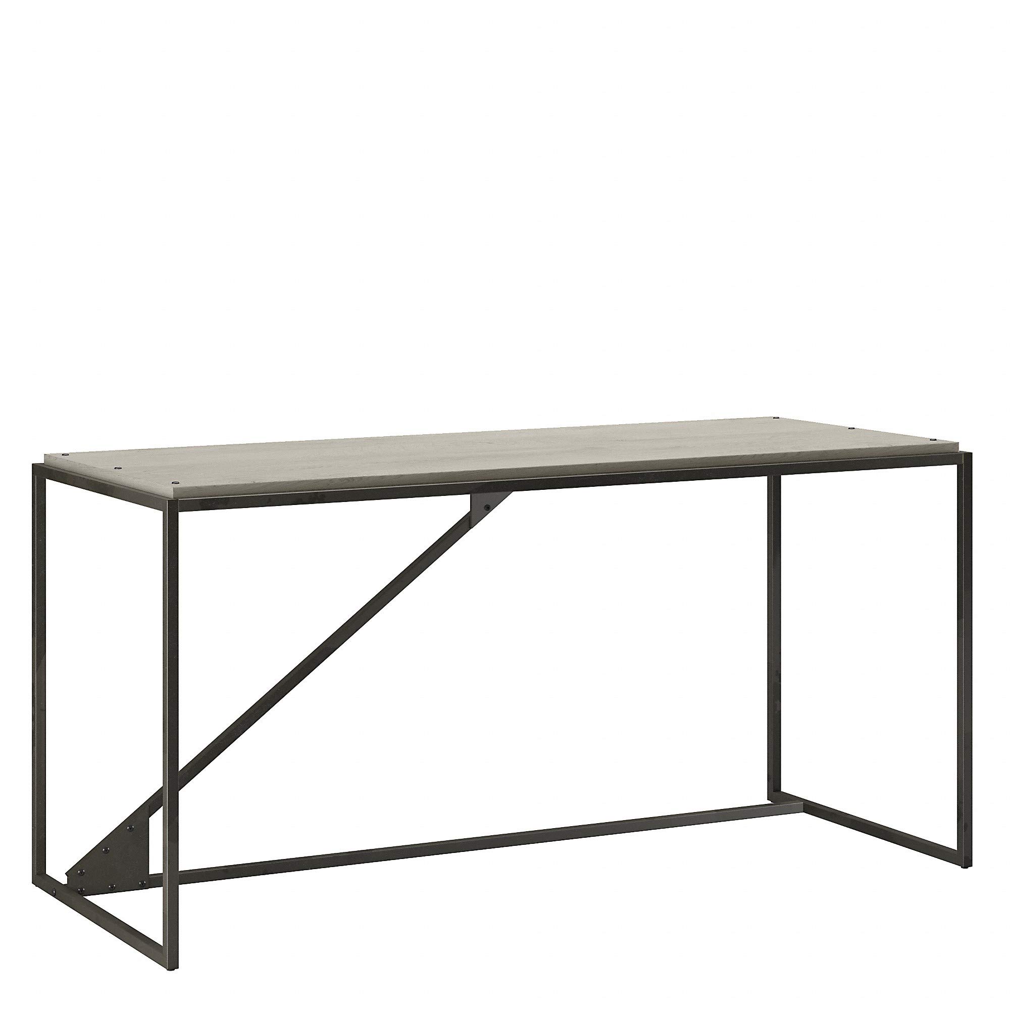 Bush Furniture Refinery 62W Cottage White Computer Desk - Home Office Writing Table with Durable Wood Construction for Small Spaces & Modern Workspaces