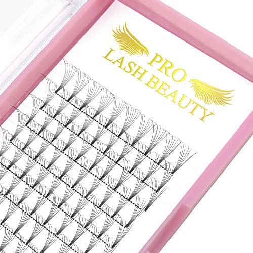 7D Volume Eyelash Extensions - C Curl 0.07mm 16mm Short Stem Premade Fans (3D/5D/7D) for Dramatic Eye Look - Perfect for Weddings, Parties & Professional Salon Use