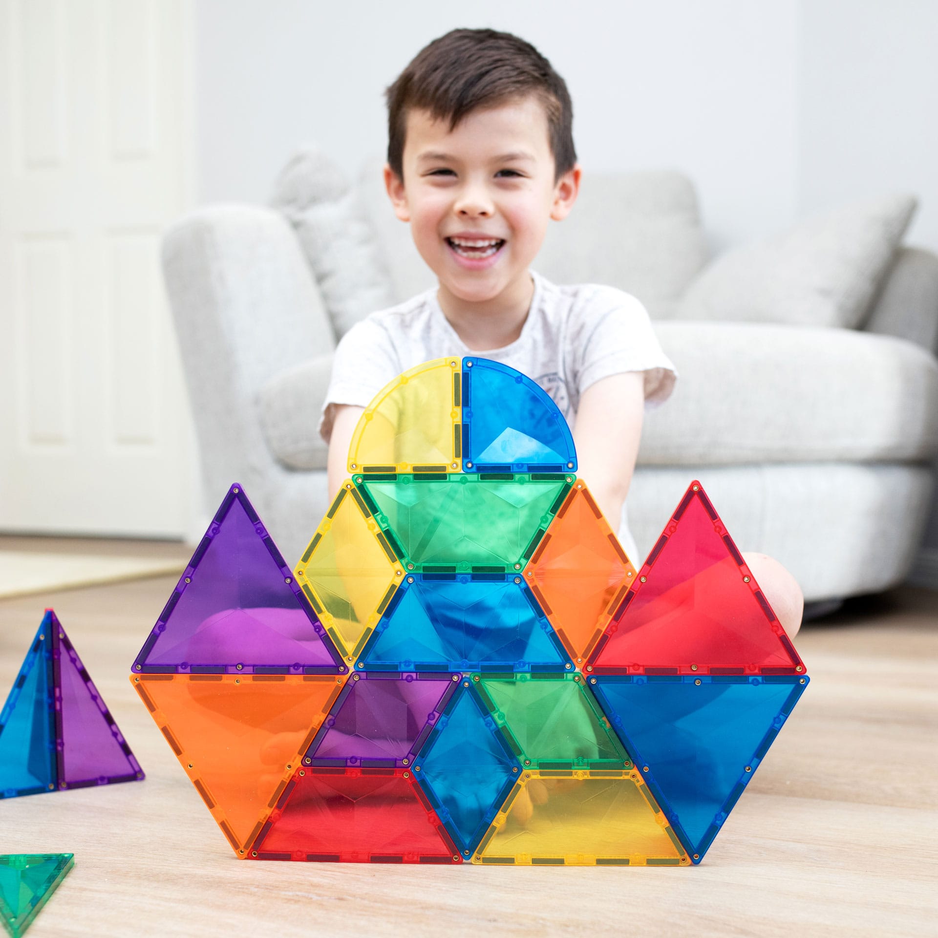 Connetix Magnetic Tiles 36-Piece Rainbow Expansion Set - STEM Educational Building Toys for Kids, Perfect for Creative Play & Classroom Learning Activities