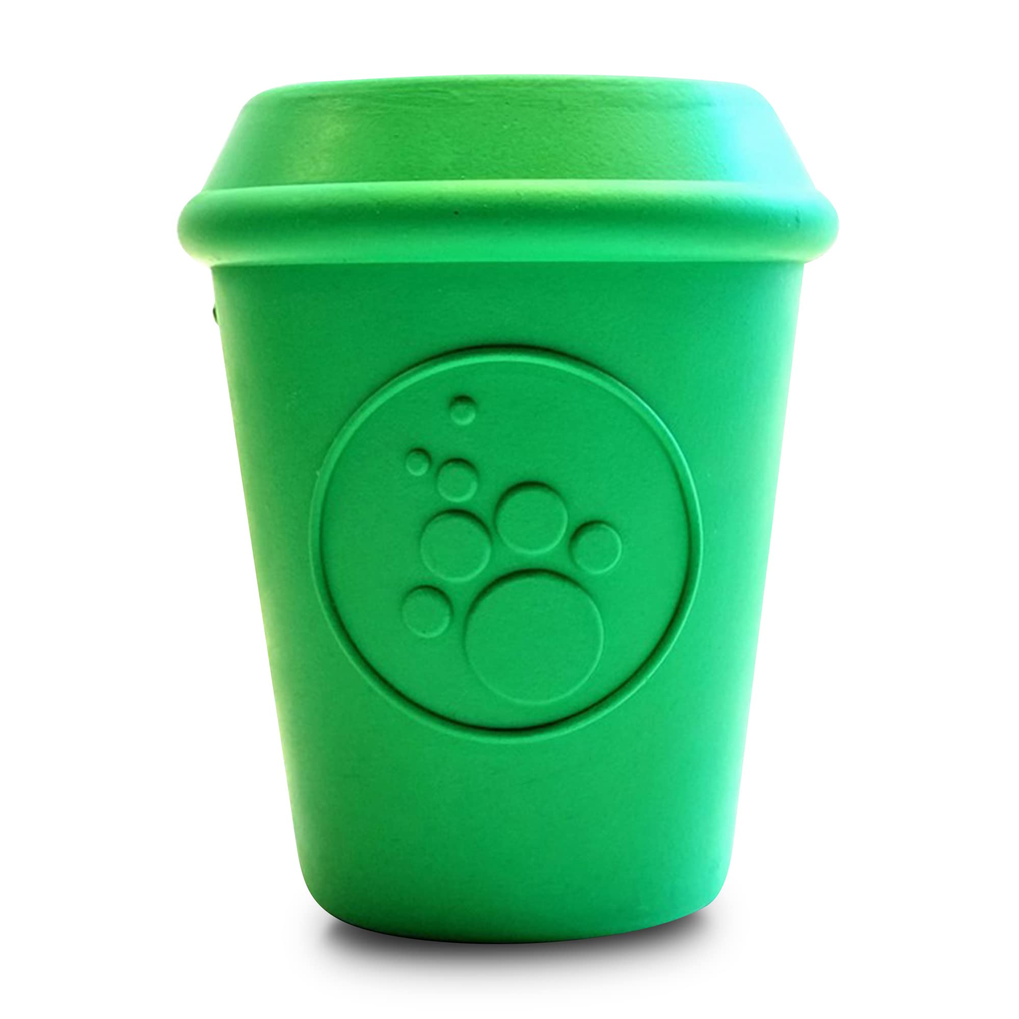 SodaPup Coffee Cup Dog Chew Toy – Non-Toxic Natural Rubber Treat Dispenser for Mental Stimulation & Anxiety Relief – Durable USA-Made Pet Safe Chewing Toy for Small & Medium Dogs – Perfect for Playtime, Training & Stress Relief