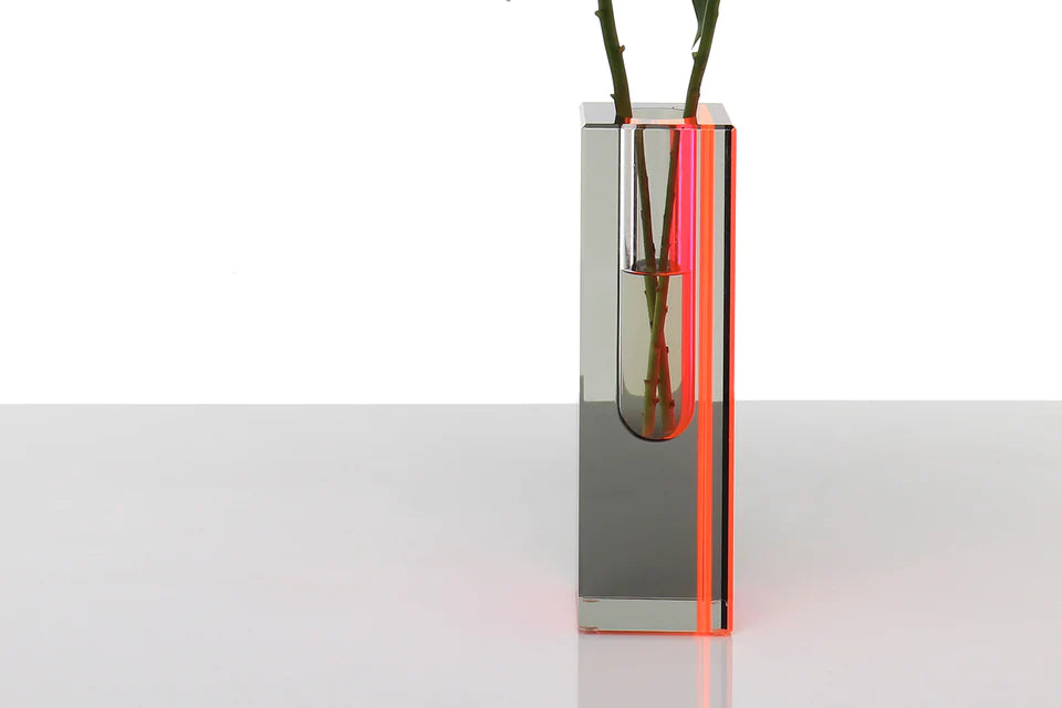 Alexandra Von Furstenberg Eclipse Tall Pink Vase - Limited Edition Home Decor for Modern Living Rooms & Luxury Gift Ideas