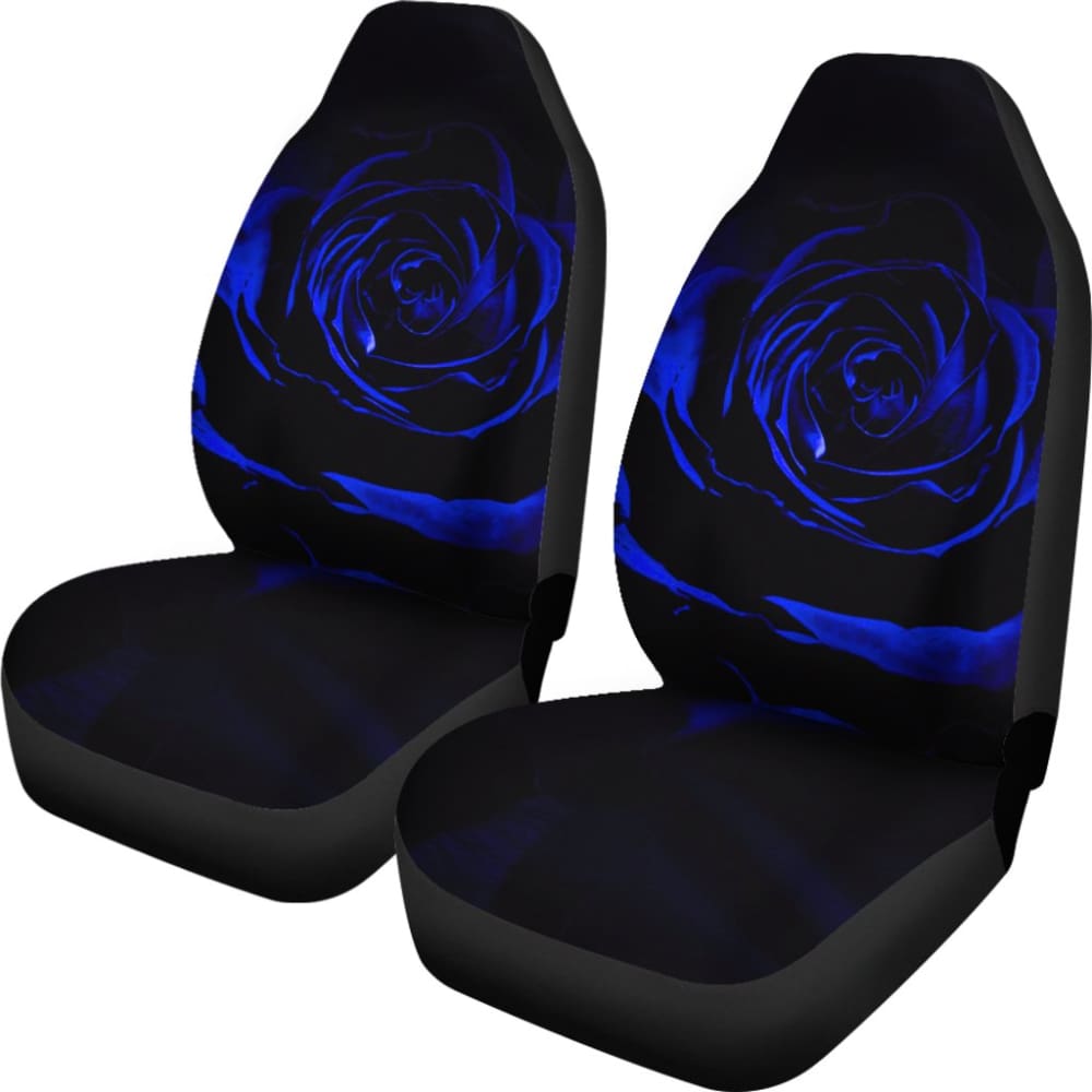 Blue Rose Floral Car Seat Covers - Universal Fit for Cars, SUVs & Trucks - Waterproof & Non-Slip Auto Accessories - Perfect for Road Trips, Daily Commute & Car Interior Decoration