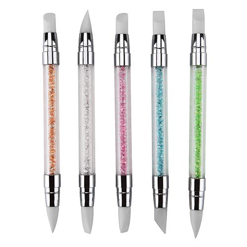 Premium Silicone Nail Art Pen Brush - Double Ended Dotting Tools for Professional Nail Design, Sculpting & Carving | Ideal for DIY Nail Art, Acrylic Nails, Gel Polish & 3D Nail Art Creations