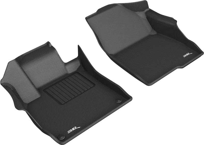 3D MAXpider Custom Fit Floor Mats for 2018-2020 Honda Accord Kagu - 1st Row All-Weather Protection - Black Car Floor Liners for Driving Comfort & Interior Protection