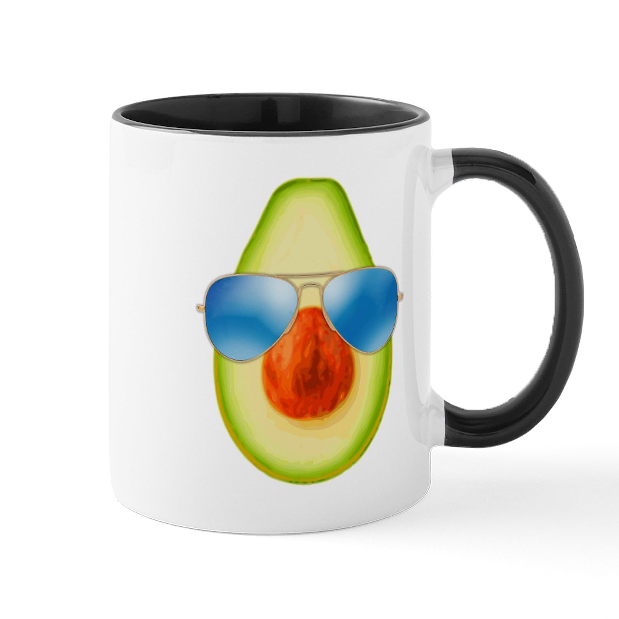 Cool Avocado Design Ceramic Coffee Mug 11oz (325ml) - Perfect for Home, Office & Gifts | Durable & Dishwasher Safe