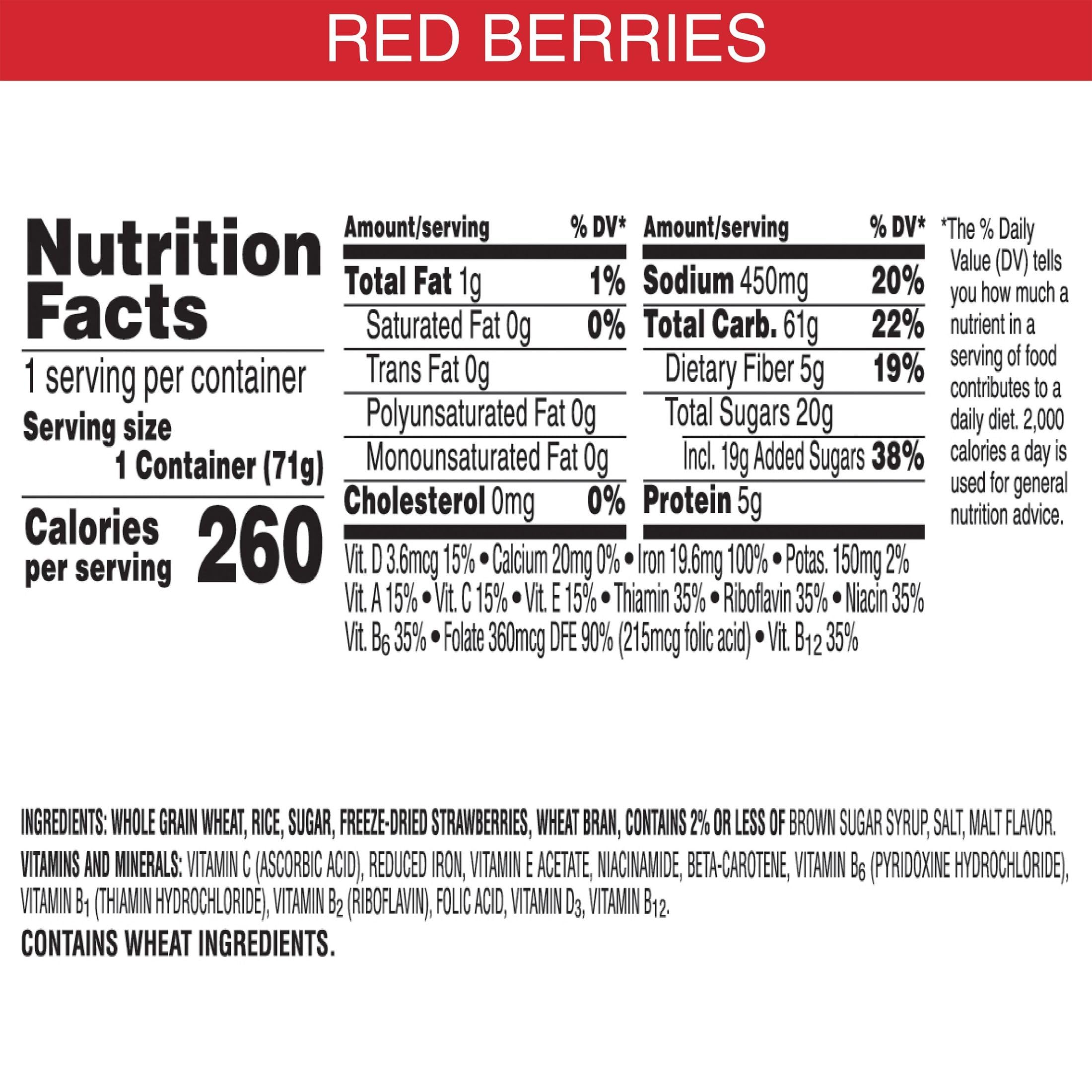 Kellogg's Special K Breakfast Cereal Cups with Real Strawberries & Red Berries - 30oz Case (12 Cups) | 11 Vitamins & Minerals | Perfect for Quick Breakfast, Office Snacks & Healthy On-the-Go Meals