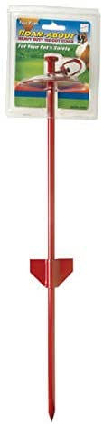Heavy Duty Dog Tie Out Stake - Secure Anchor for Dogs in Yard, Camping & Outdoor Play - Rust-Proof Metal Ground Spike with Durable Rope