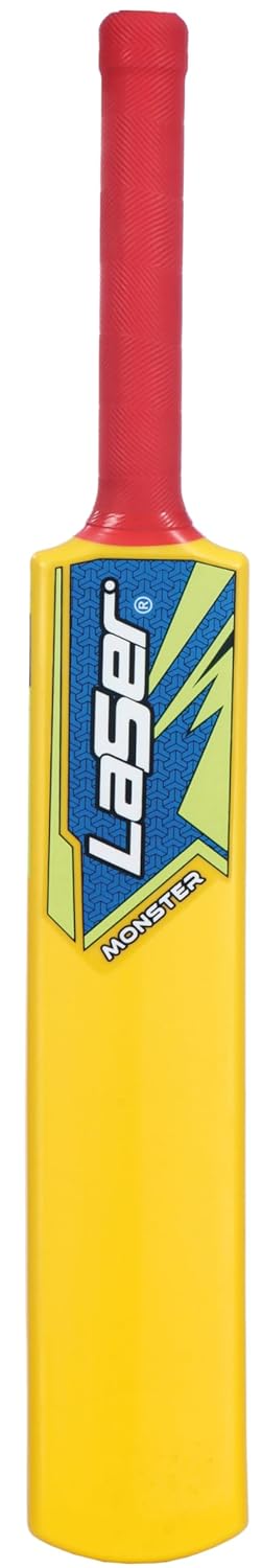 Laser Monster Plastic Cricket Bat for Kids - Lightweight & Durable Training Cricket Bat for Children - Perfect for Backyard Games, Sports Practice & Outdoor Play