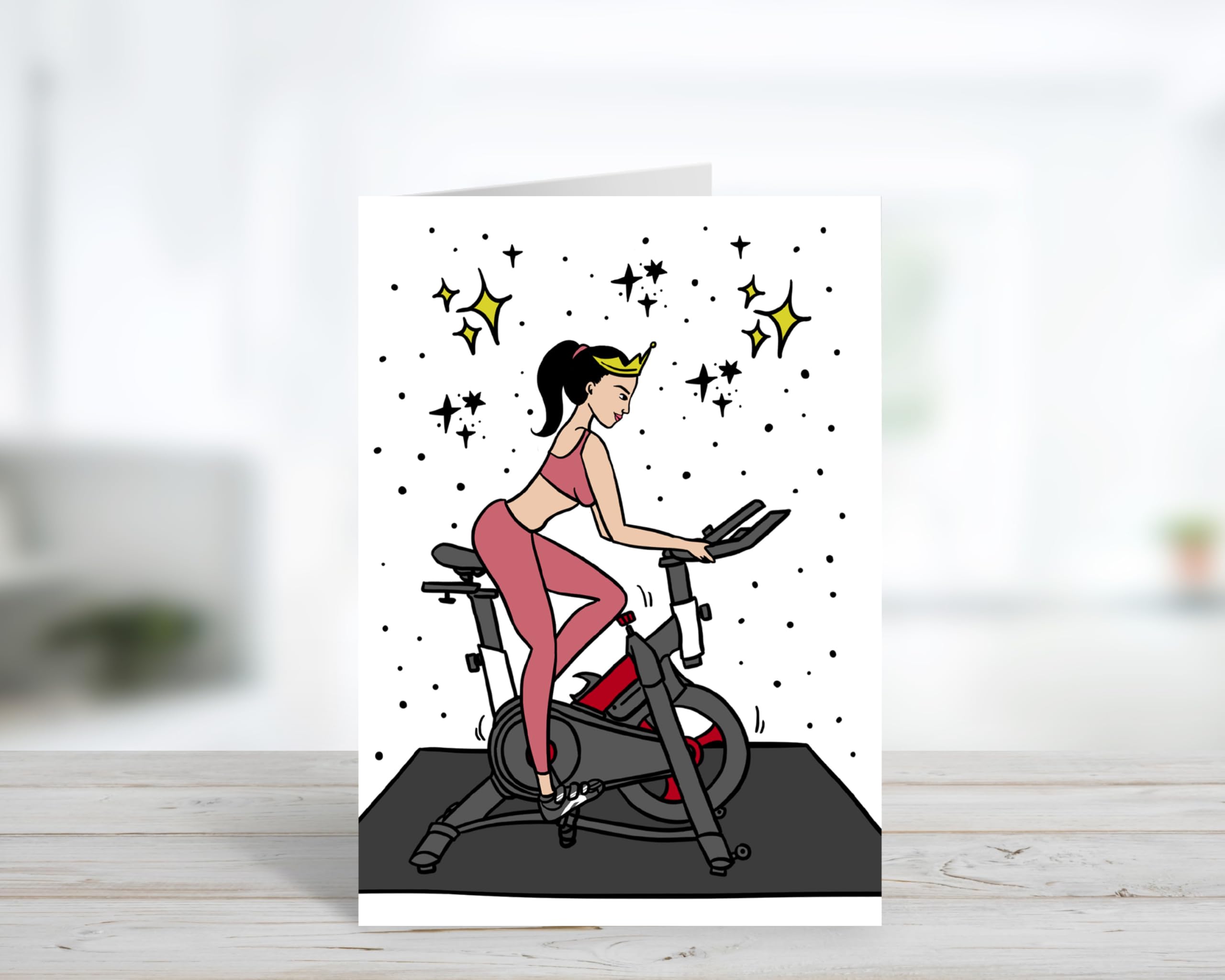 Pelo Lover Inspired Greeting Card - Perfect for Cycling Queen, Fitness Enthusiast, Mom & Spin Lover | Birthday, Thank You & Appreciation Gift for Peloton Riders