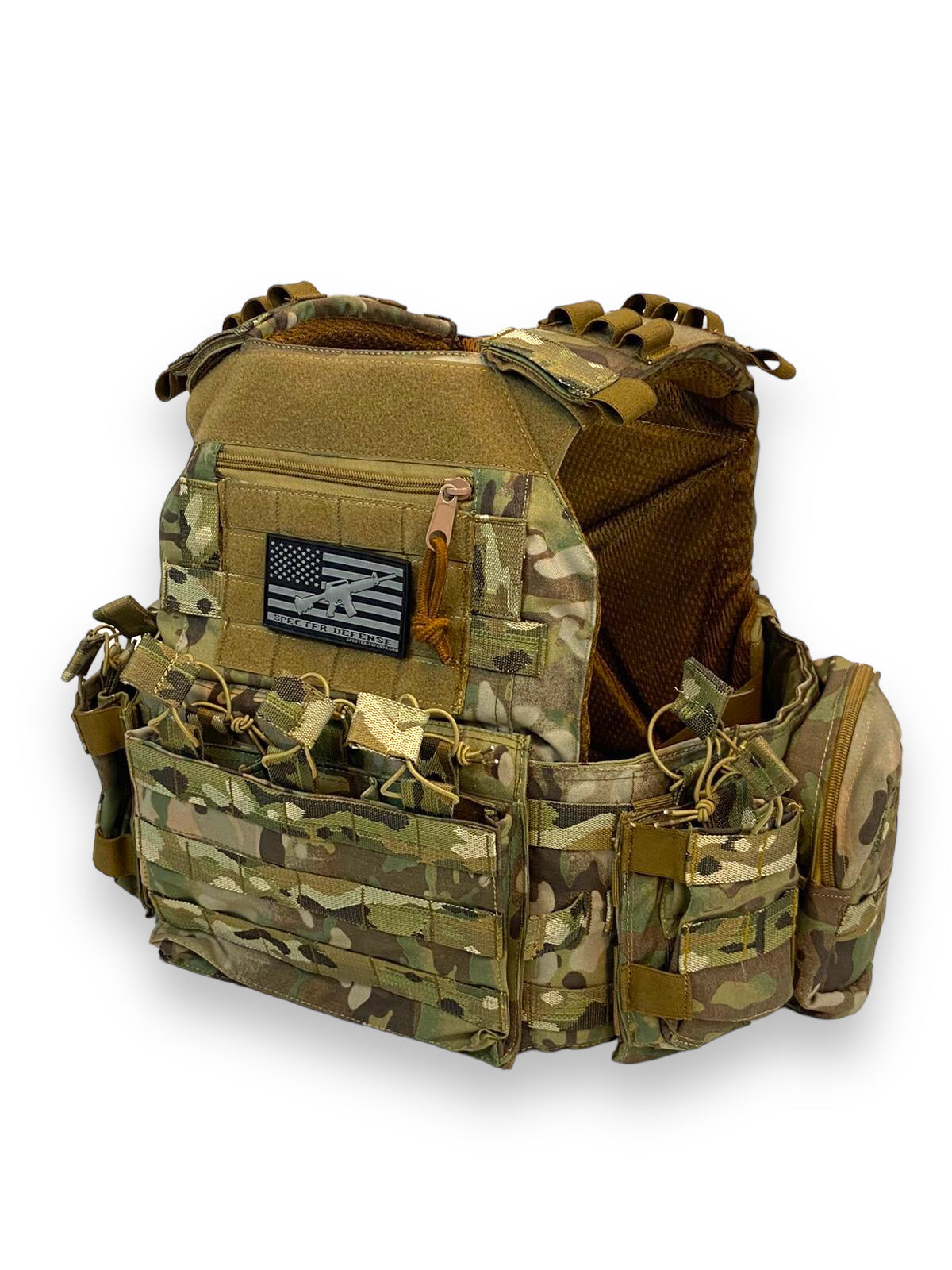 10-Pack Multicam Plate Carrier Vest (FAPV G4) - Tactical Body Armor for Military, Airsoft & Outdoor Activities