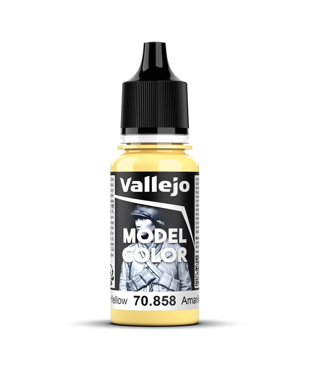 Vallejo Model Color Ice Yellow Acrylic Paint - 17ml Bottle for Miniatures, Warhammer, Scale Models & Hobby Painting