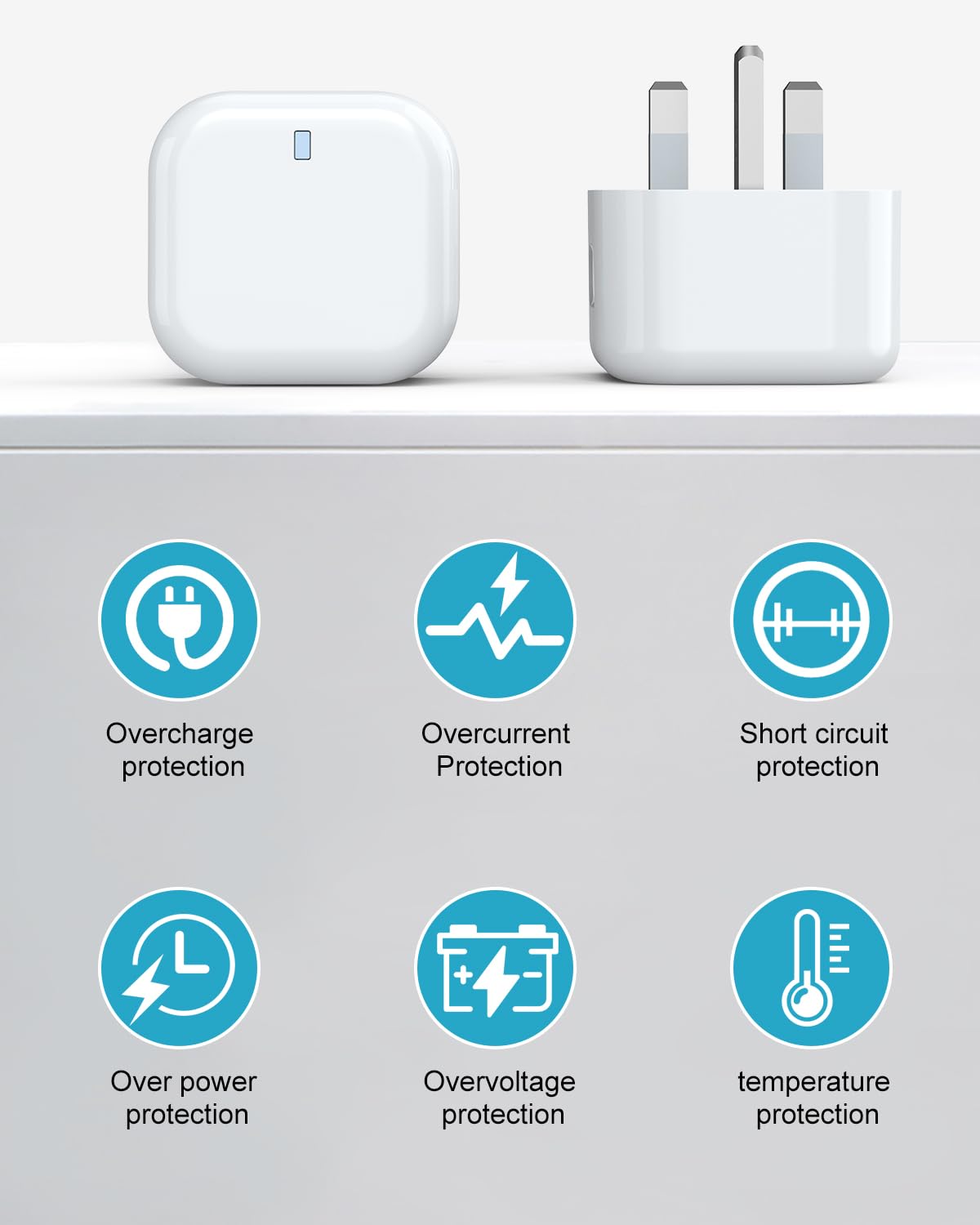 **20W MFi Certified iPhone Fast Charger Plug & 2M Cable (2-Pack) - USB C Power Adapter for iPhone 14/13/12/11 Pro Max/Mini/XS/X/8/SE - Fast Charging at Home, Office & Travel**