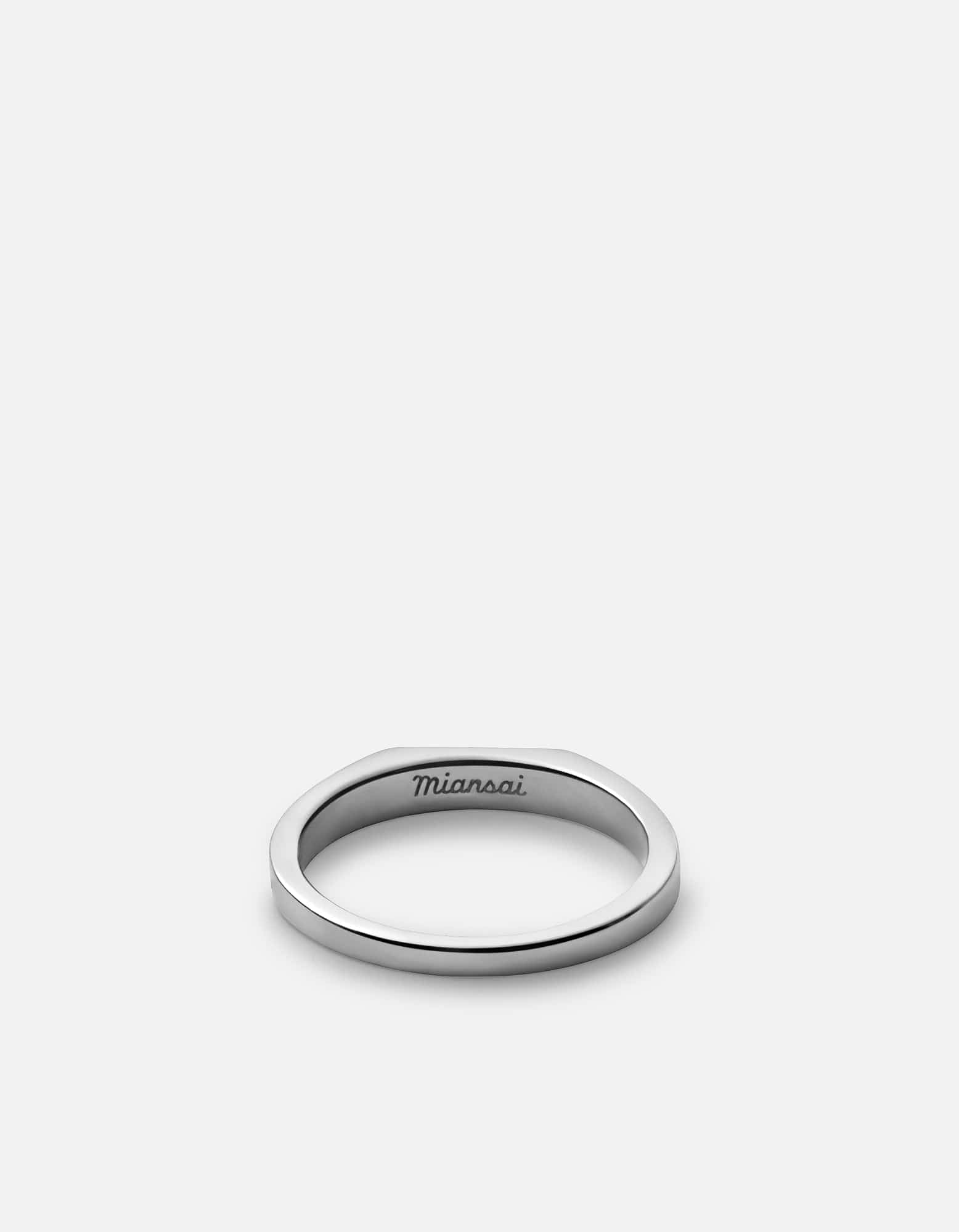 Elegant Thin Geo Diamond Ring in Sterling Silver – Perfect for Engagement, Wedding & Anniversary Gifts