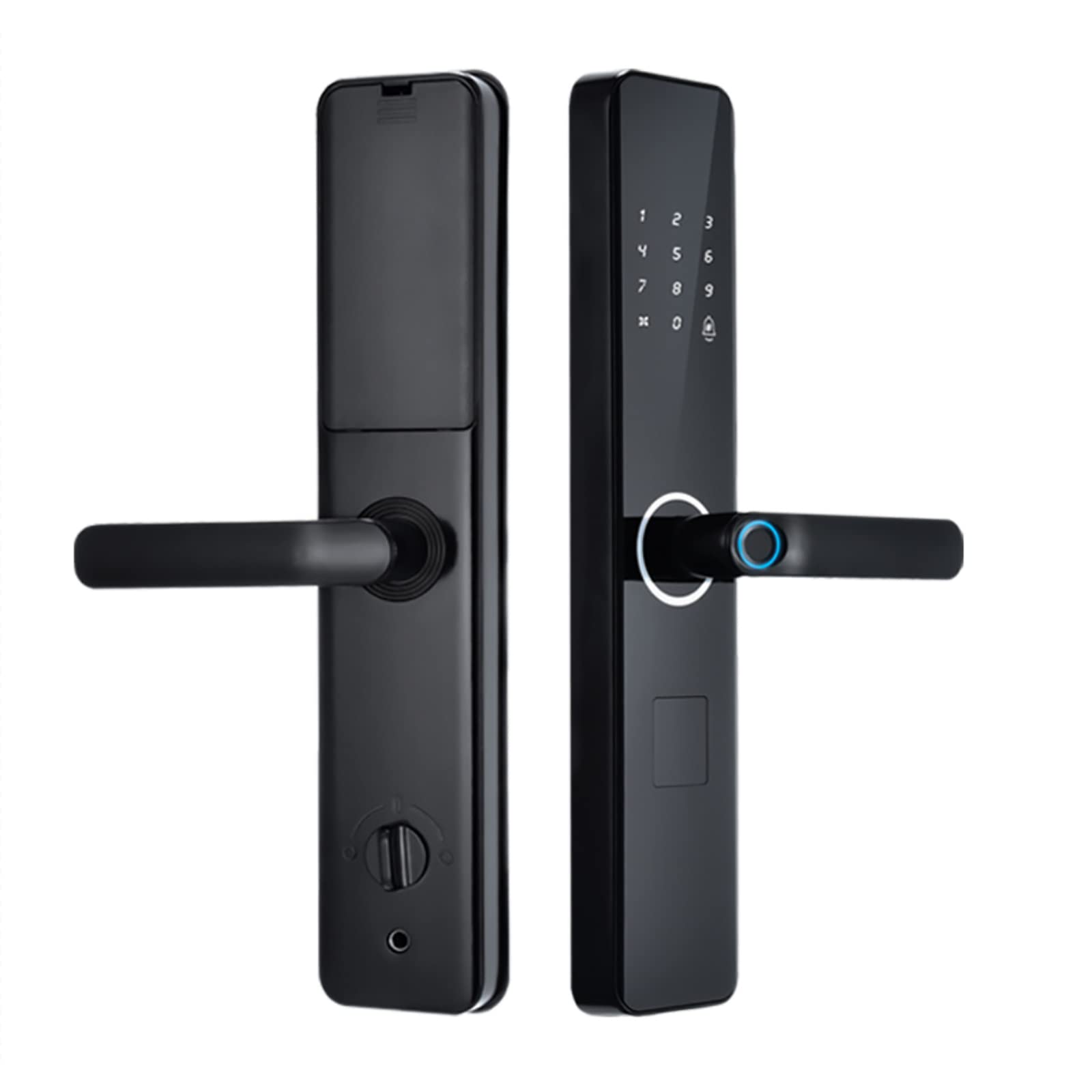 DISENZHEN Smart Door Lock - Keyless Entry with Touch Wake Keypad, Anti-Theft Fingerprint & Biometric Door Handle, Doorbell Unlock - Secure Home & Hotel Use for Front Door, Apartment & Vacation Rental