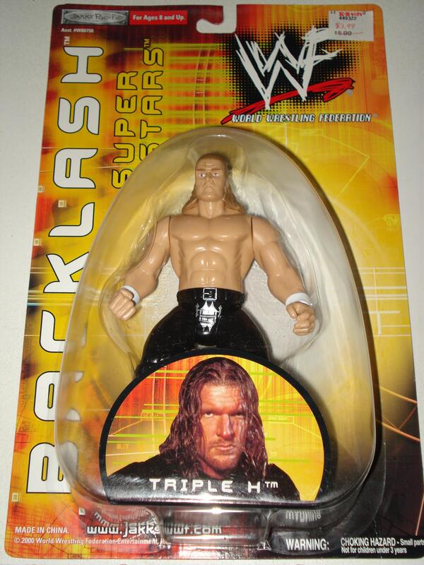 WWF Jakks Pacific Backlash Series 2 Triple H Action Figure - 2000 Exclusive Collectible for Wrestling Fans & Toy Collectors - Perfect for Display, Gifts, and WWE Memorabilia Collections