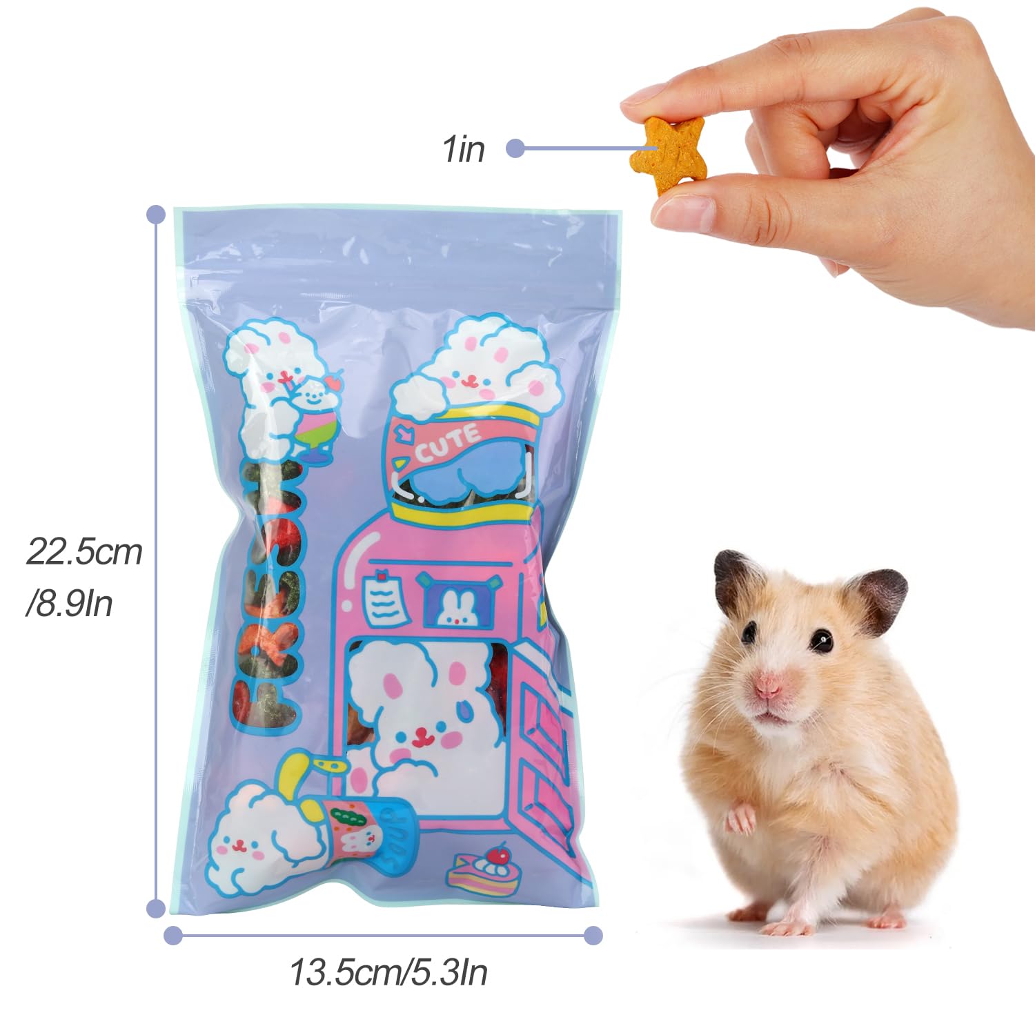 Healthy Mini Star Rabbit Treats - Natural Snacks for Rabbits & Small Pets - Chew Toys for Dental Care