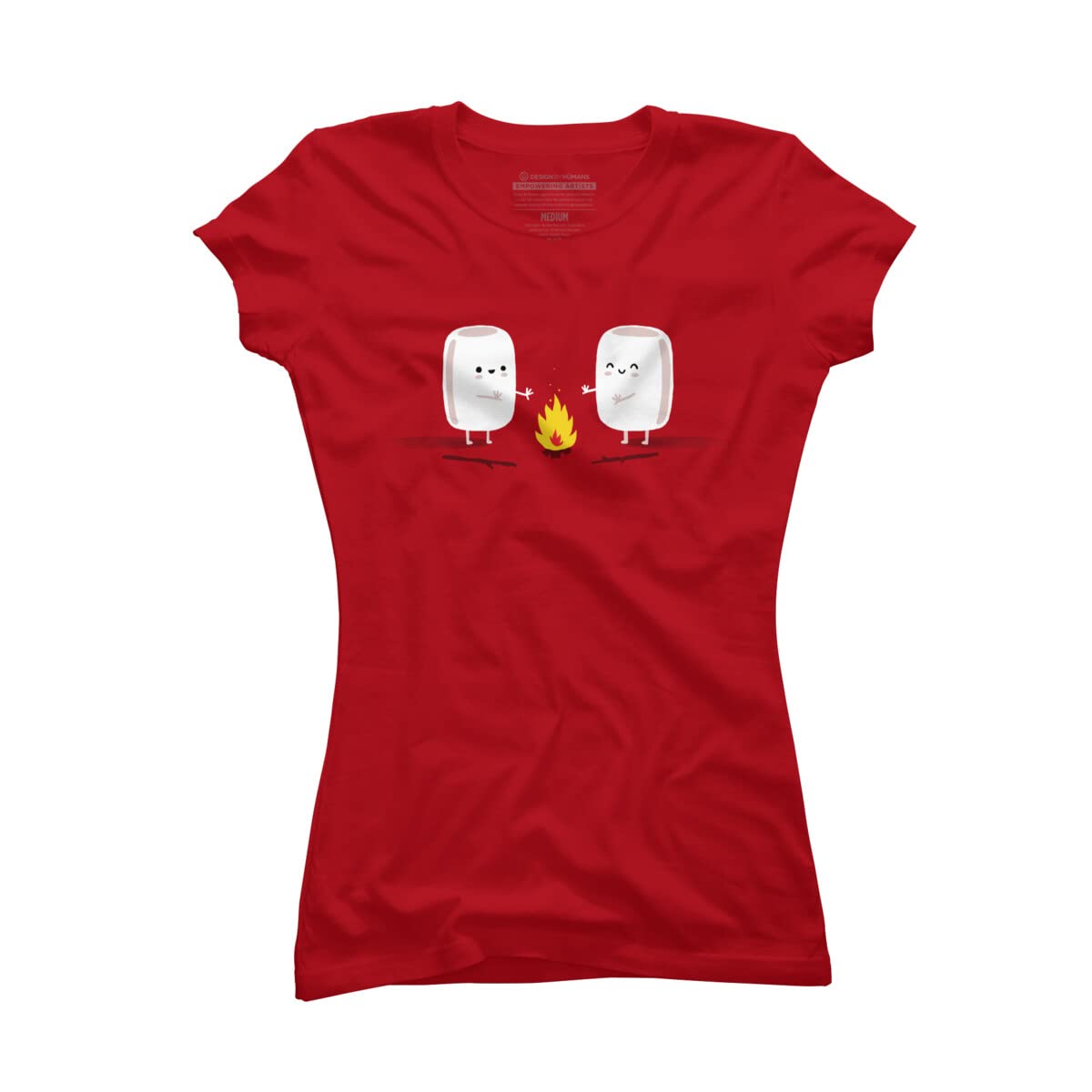 Design By Humans Junior's Marshmallows by Laurxy Graphic T-Shirt - Soft Cotton Tee for Teens & Kids - Perfect for Casual Wear, School, and Family Outings
