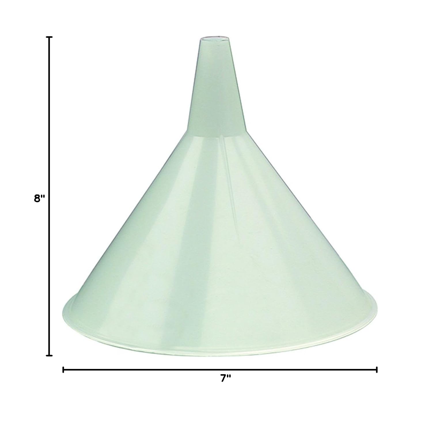 LubriMatic 75-064 48oz White Plastic Funnel - Heavy Duty Economy Funnel for Automotive Fluids, Oil Changes & DIY Projects