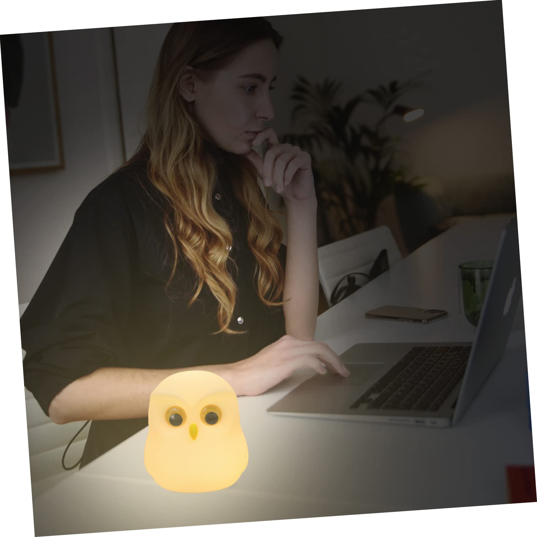 Artibetter Owl Night Light - LED Desk Lamp with Soft Glow, Decorative Bedside Table Lamp for Kids Room, Nursery, or Office - Perfect for Reading, Relaxing, and Creating Cozy Atmosphere