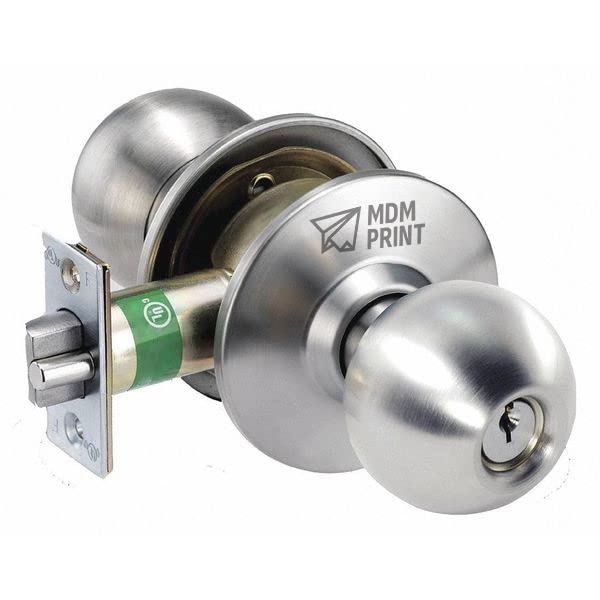 High Security Mechanical Knob Lockset for Entrance Doors - Durable Office & Commercial Door Lock for Enhanced Safety & Privacy