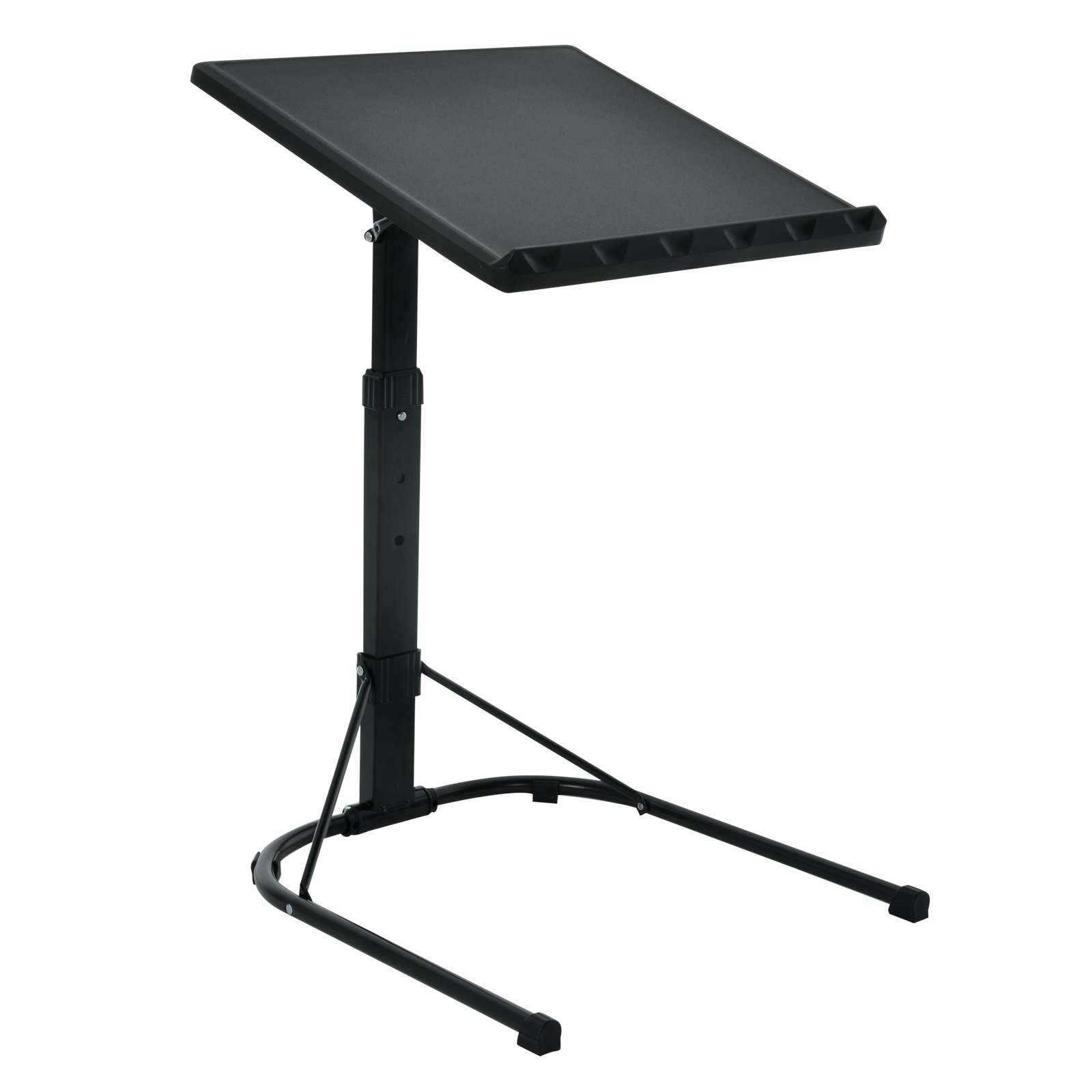Adjustable Height Folding Laptop Desk - Portable Computer Stand for Gaming, Work & Study - Lightweight Black Tilt Table for Bed, Sofa, Armchair & Crafting - Perfect for Home Office, Dorm Room & Travel Use