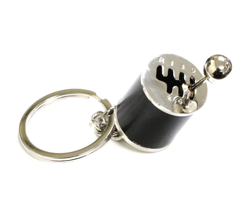 Chrome Polished Alloy Metal Gear Shift Keychain - Stylish Car Key Ring for Men & Women - Perfect for Auto Enthusiasts, Car Lovers, and Gift Giving
