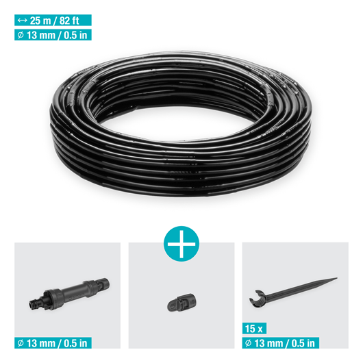 Gardena Micro Drip Irrigation Hedge/Bush Set (25 m) - Water Saving Garden Irrigation System for Shrubs, Bushes & Hedges - Perfect for Home Gardens & Landscaping