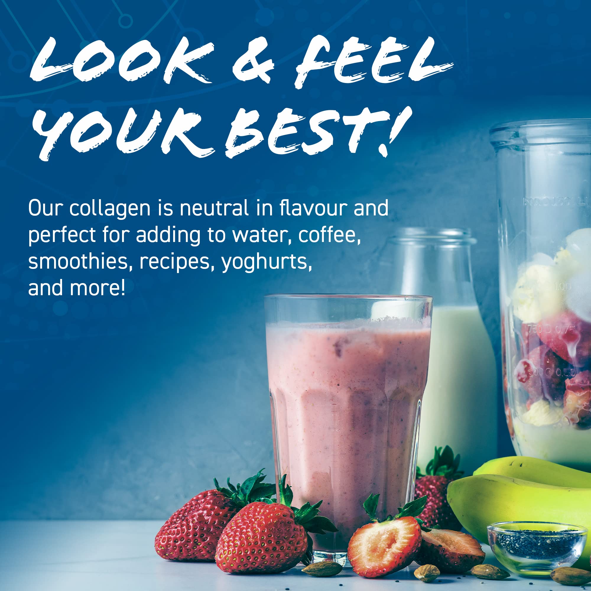 Applied Nutrition Collagen Peptides Powder 300g - Unflavored Hydrolyzed Collagen for Skin, Hair & Joint Support - Perfect for Smoothies, Coffee & Baking