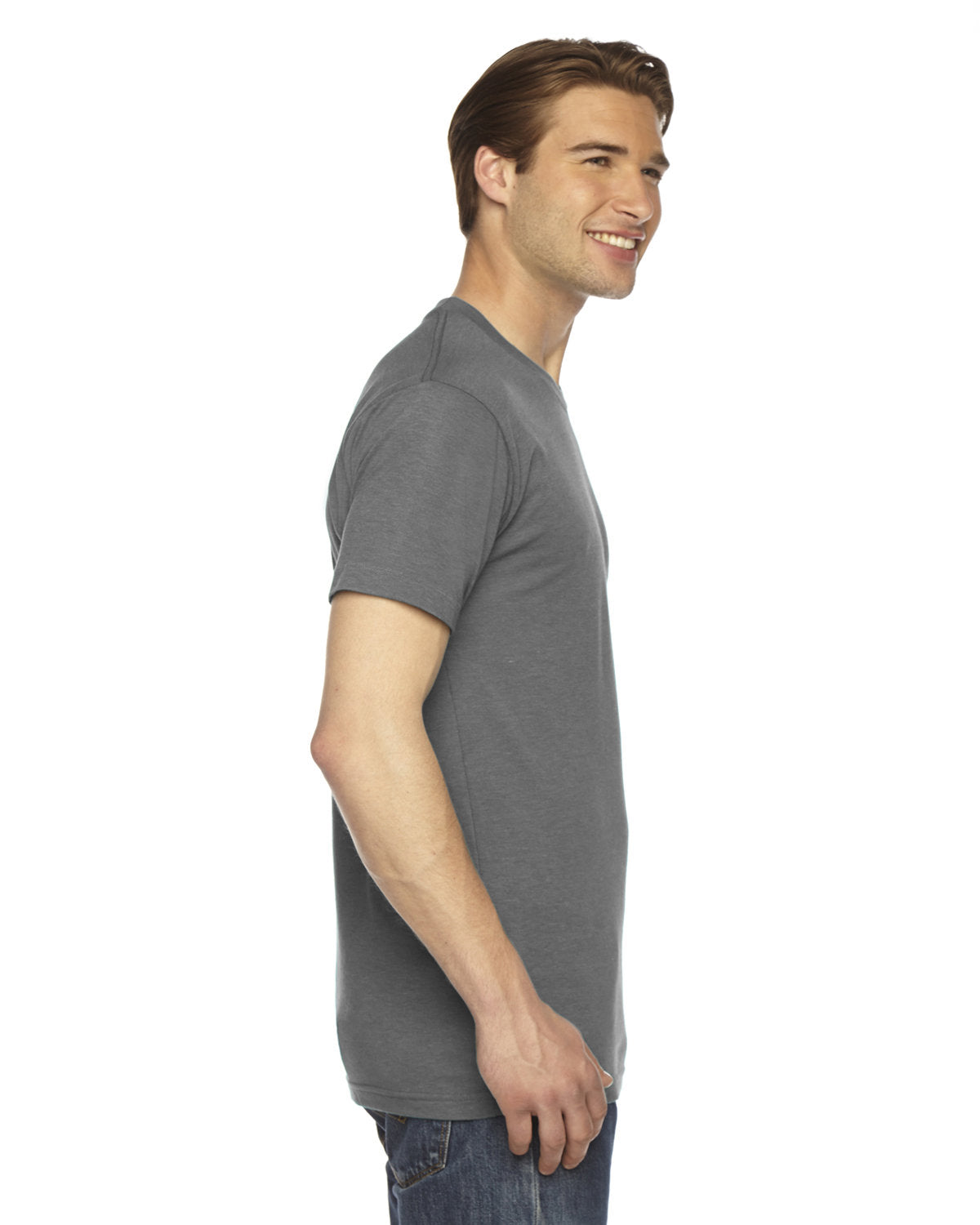 American Apparel TR401W Unisex Triblend Short Sleeve Track T-Shirt - Soft Comfortable Crew Neck Tee for Men & Women - Perfect for Gym, Running, Workout and Casual Wear