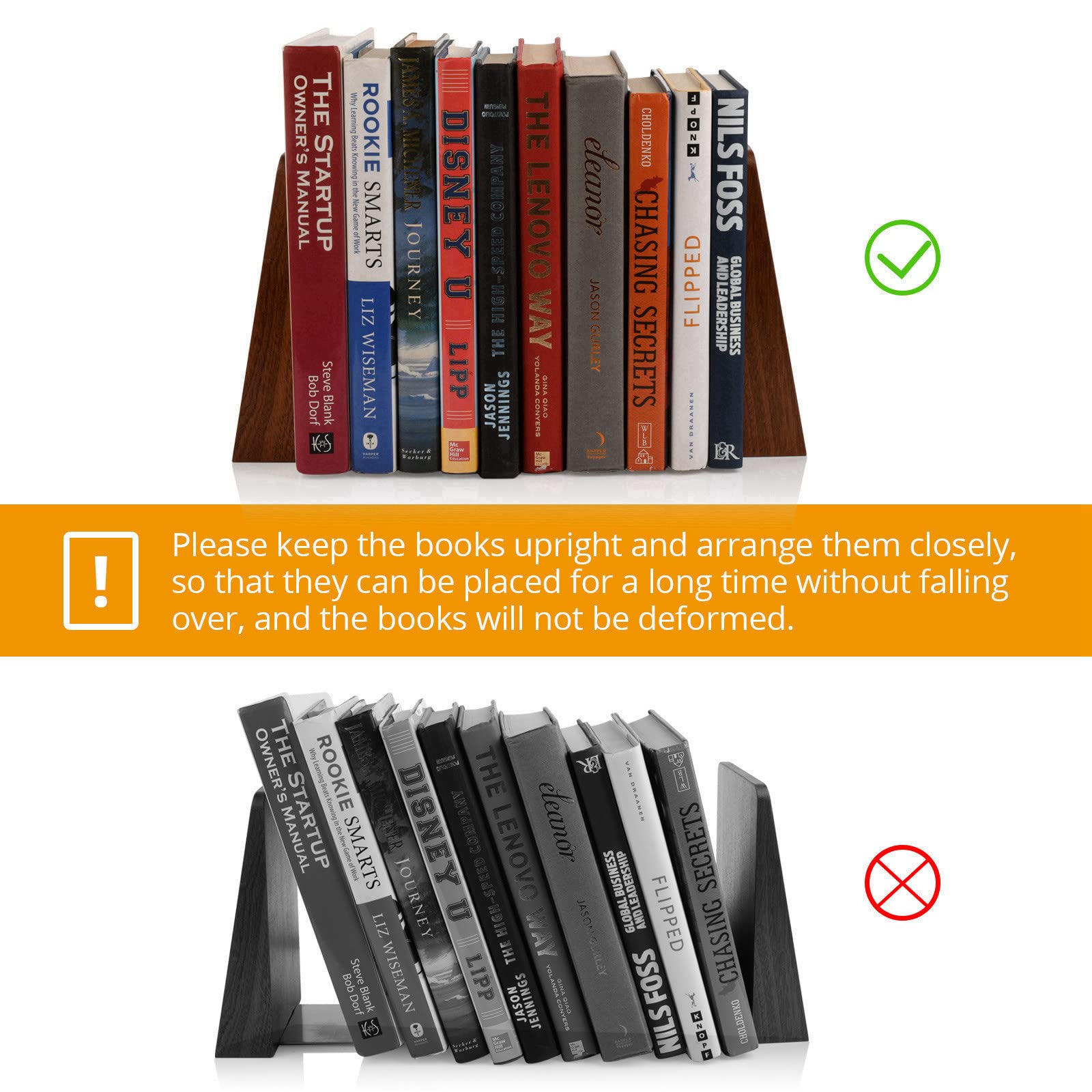 Handmade Wood Bookends for Heavy Books - Large Decorative Book Holders for Shelves - Perfect for Home Office, Library, and Study Room Organization