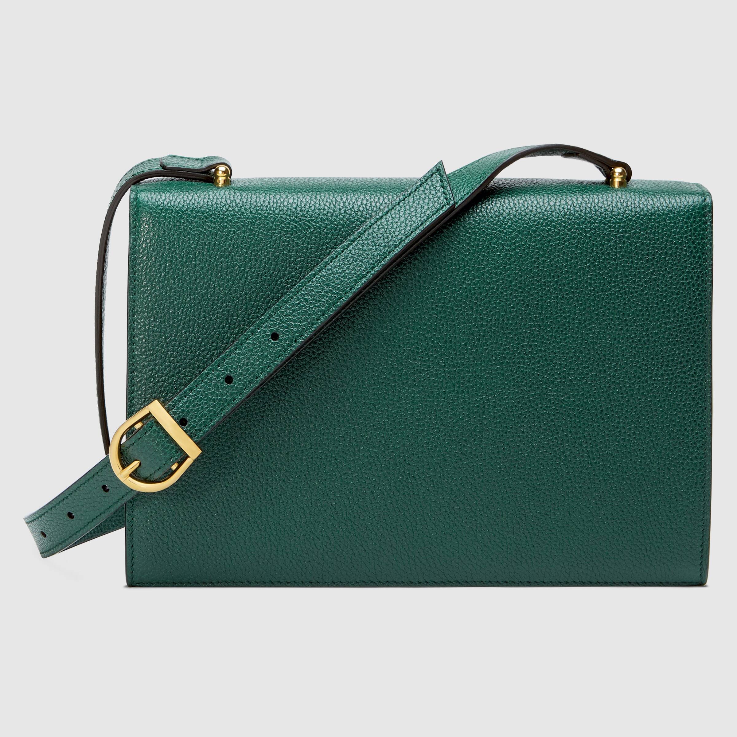 Gucci Zumi Small Shoulder Bag in Grainy Leather - Green Crossbody Purse for Women | Perfect for Work, Travel & Evening Events