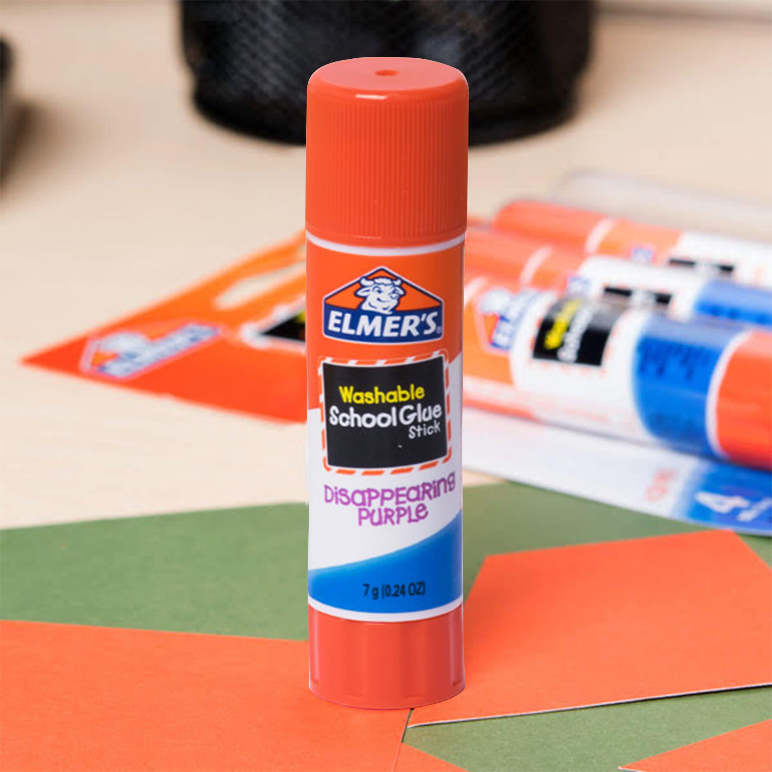 Elmer's Glue Sticks 8-Pack, 0.21 oz Purple Washable School Glue - Perfect for Arts & Crafts, School Projects, and DIY Home Decor