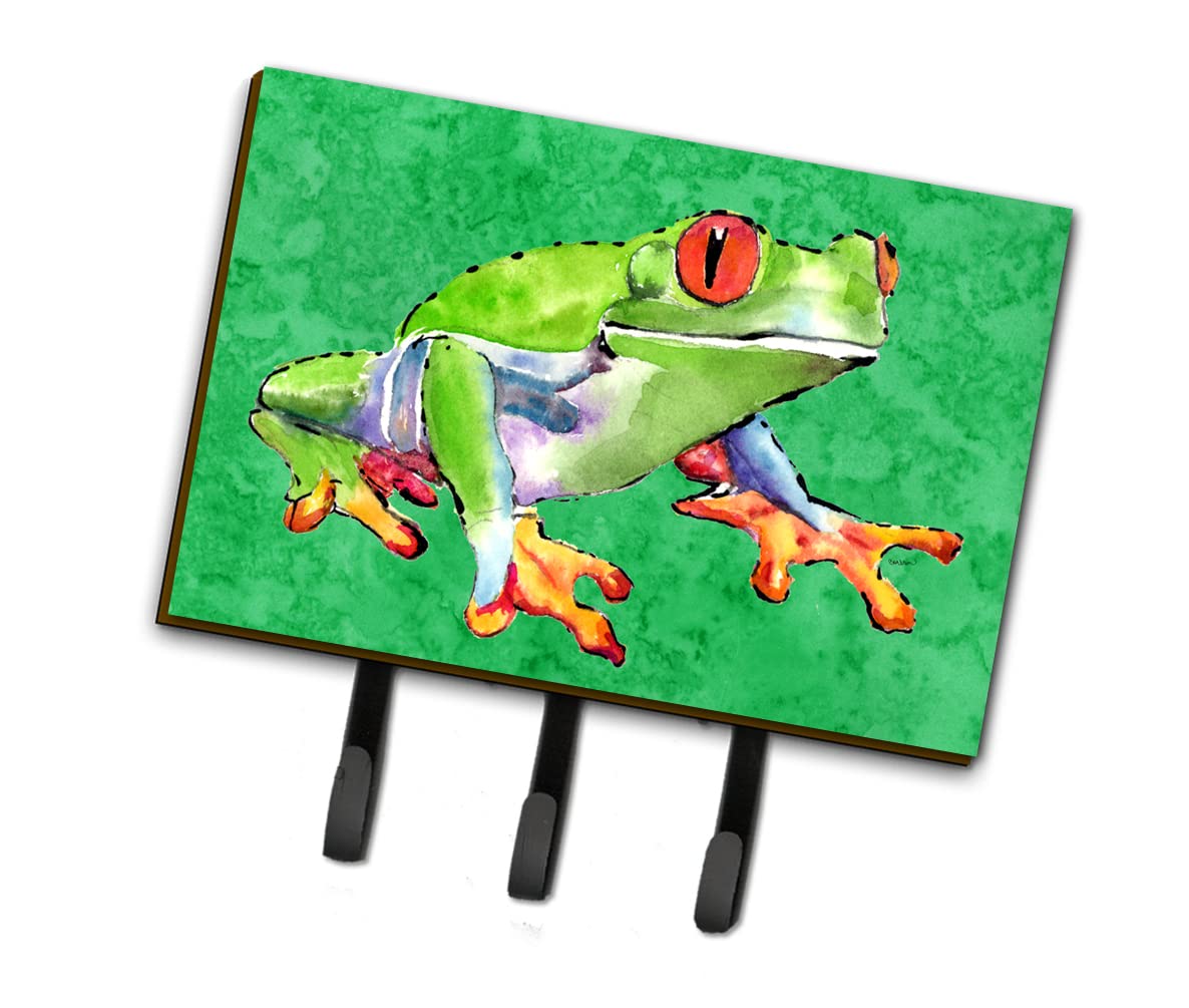 Caroline's Treasures 8688TH68 Frog Wall Hook - Key Holder, Coat Rack, Leash Hanger for Keys, Towels, Aprons & Pet Accessories | Perfect for Entryway, Kitchen & Mudroom Organization