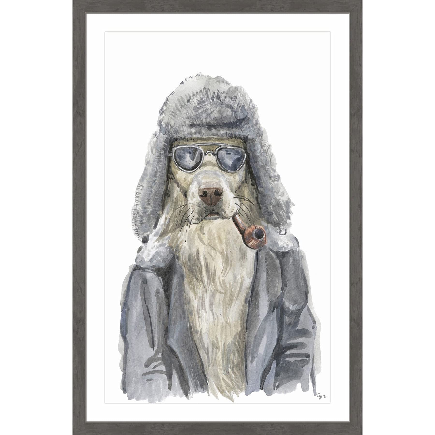 Handmade Alaskan Dog Framed Print 16x24 - Marmont Hill Wall Art for Living Room, Bedroom & Office Decor