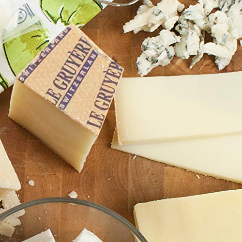Premium Swiss Cheese Fondue Set in Elegant Gift Box - Includes Chef's Fondue Recipe - Blend of Emmentaler, Gruyere & Appenzeller Cheeses - Perfect for Romantic Dinners, Holiday Parties & Family Gatherings