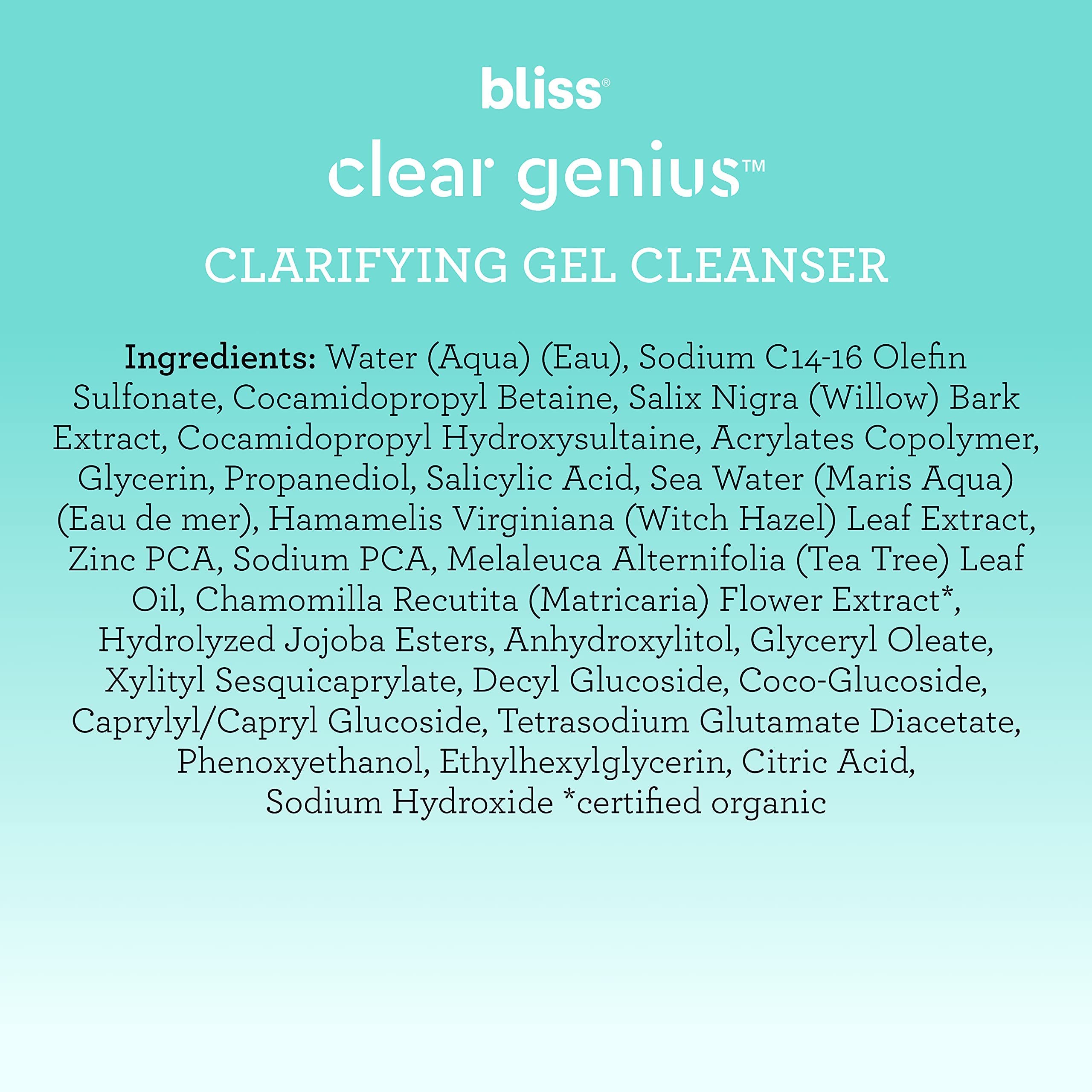 Bliss Clear Genius Clarifying Gel Cleanser & Acne Treatment Body Spray Bundle - Vegan, Cruelty-Free, Paraben-Free Skincare Set for Face and Body | Perfect for Acne-Prone Skin & Post-Workout Breakout Prevention