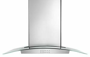 Amana WVW75UC0DS 30-Inch Modern Glass Wall Mount Range Hood - Stainless Steel Vent Hood for Kitchen, Stove, and Cooktop - Perfect for Home, Restaurant, and Commercial Use