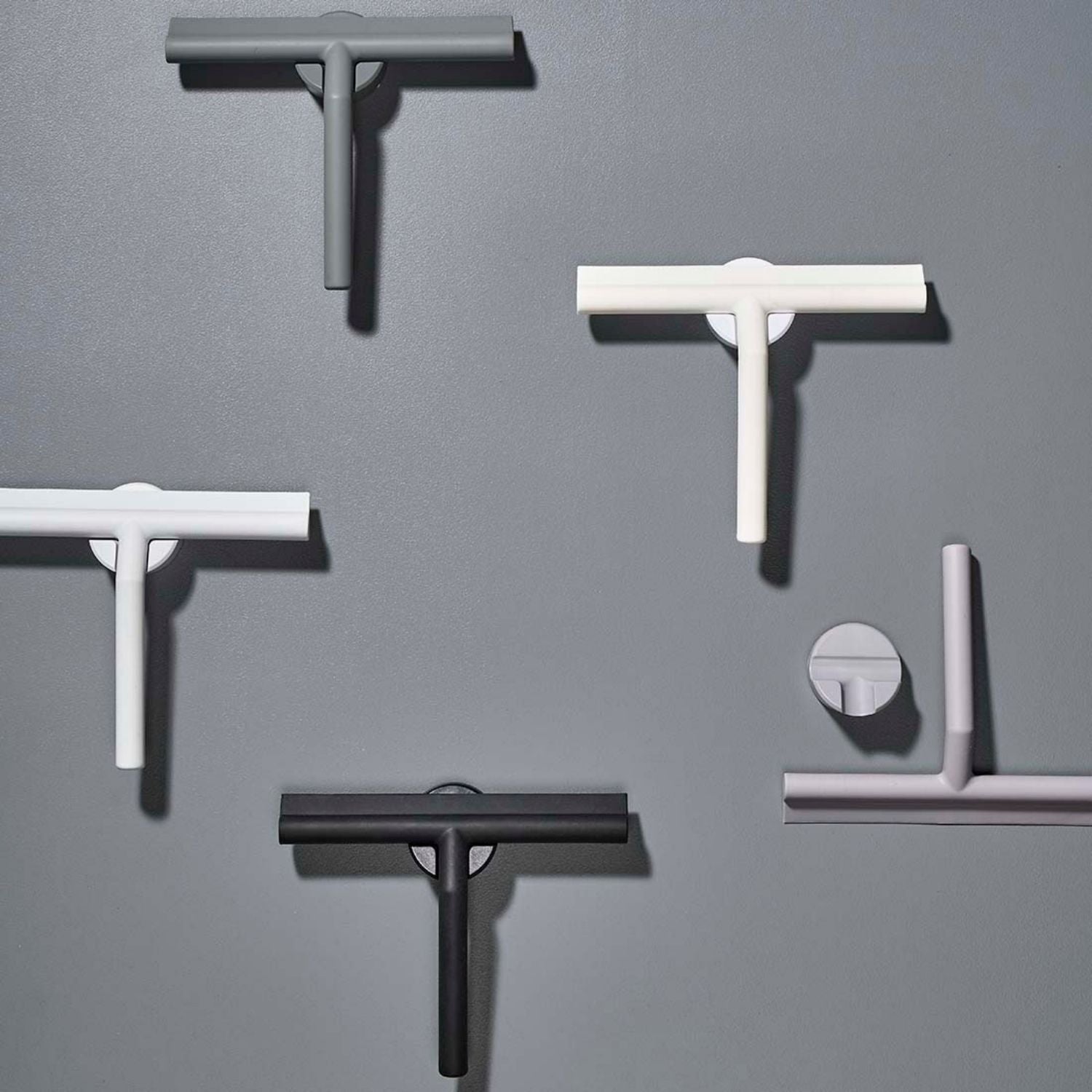 ZONE DENMARK Shower Squeegee with 3M Holder - Black Bathroom Wiper for Glass, Tile & Mirror Cleaning - Perfect for Showers, Windows and Car Washing