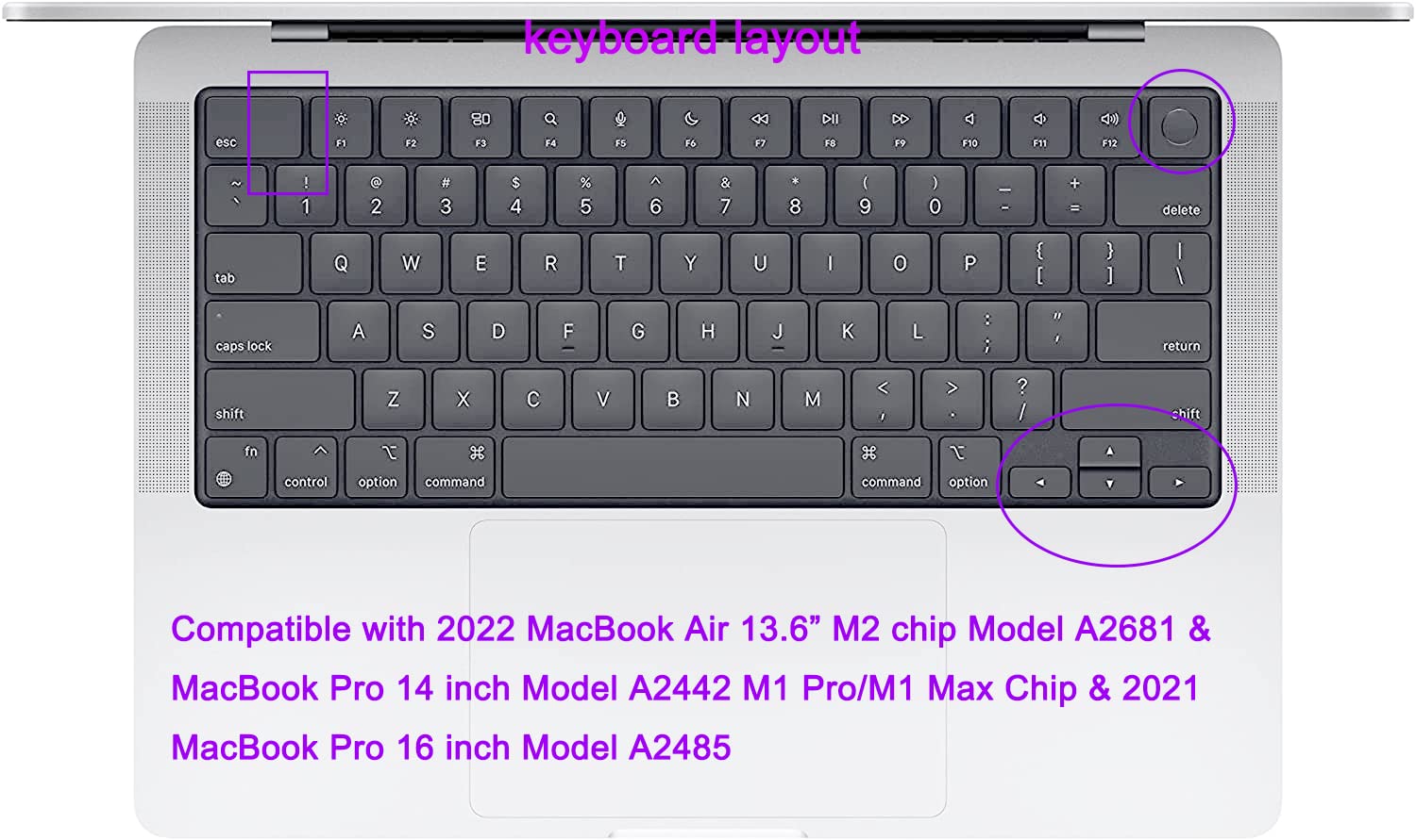 Spanish Language Keyboard Skin for MacBook Air 15