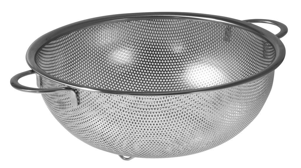 Avanti Premium 10-Inch Perforated Stainless Steel Colander & Strainer - Ideal for Pasta, Salad, and Vegetable Washing - Durable Kitchen Essential for Home Cooking