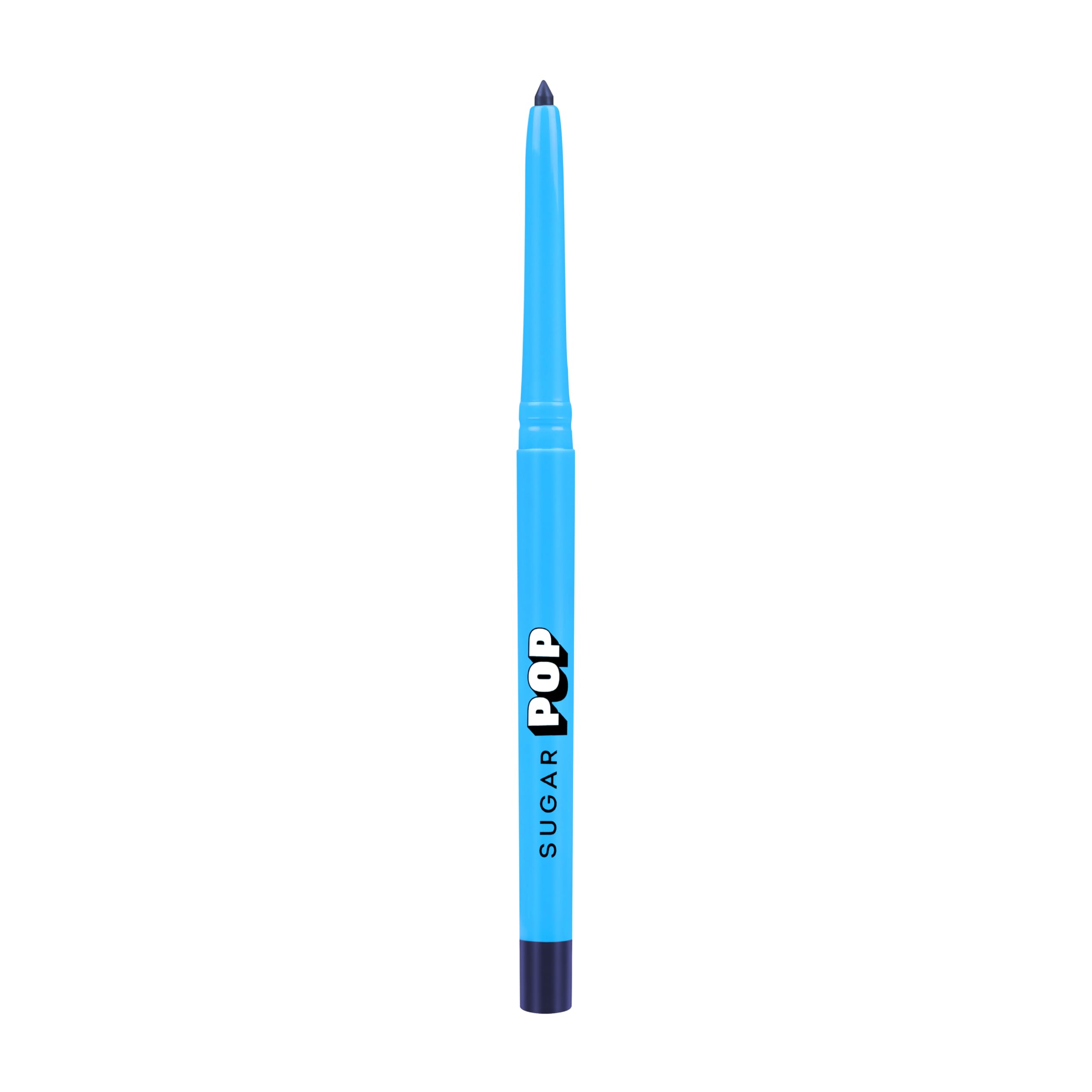 SUGAR POP 16-Hour Longwear Kajal Eyeliner - Waterproof, Smudge-Proof & Transfer-Proof | Intense Matte Finish with Sunflower Seed Oil & Vitamin E | Velvet Smooth Application | 0.3g Blue | Perfect for Day-to-Night Makeup, Parties & Special Occasions