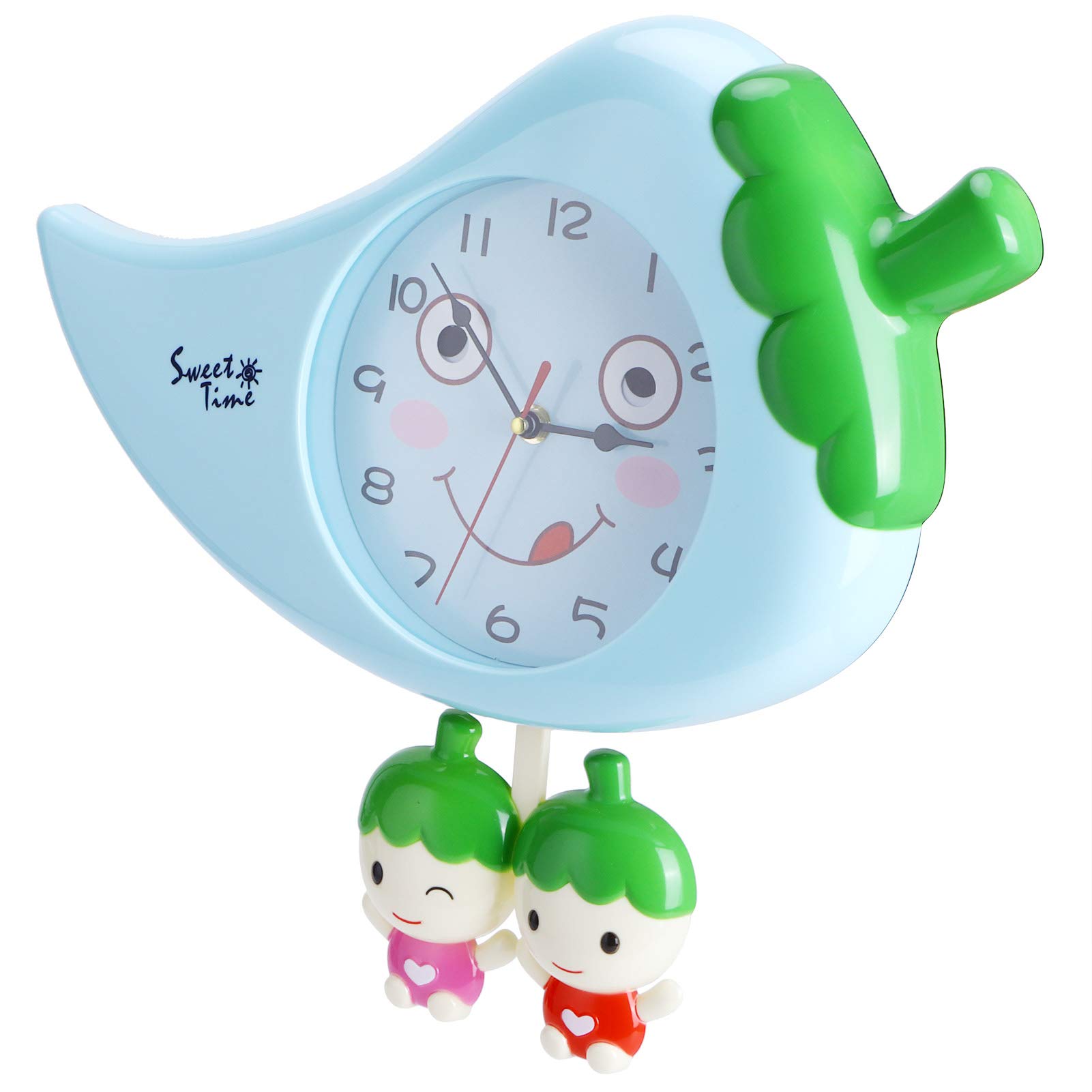 Alvinlite Cartoon Wall Clock for Kids - Silent Non-Ticking Nursery Decor, Educational Learning Clock for Children's Bedroom & Playroom - Perfect Gift for Toddlers & Preschoolers (Home, Classroom, Daycare Use)
