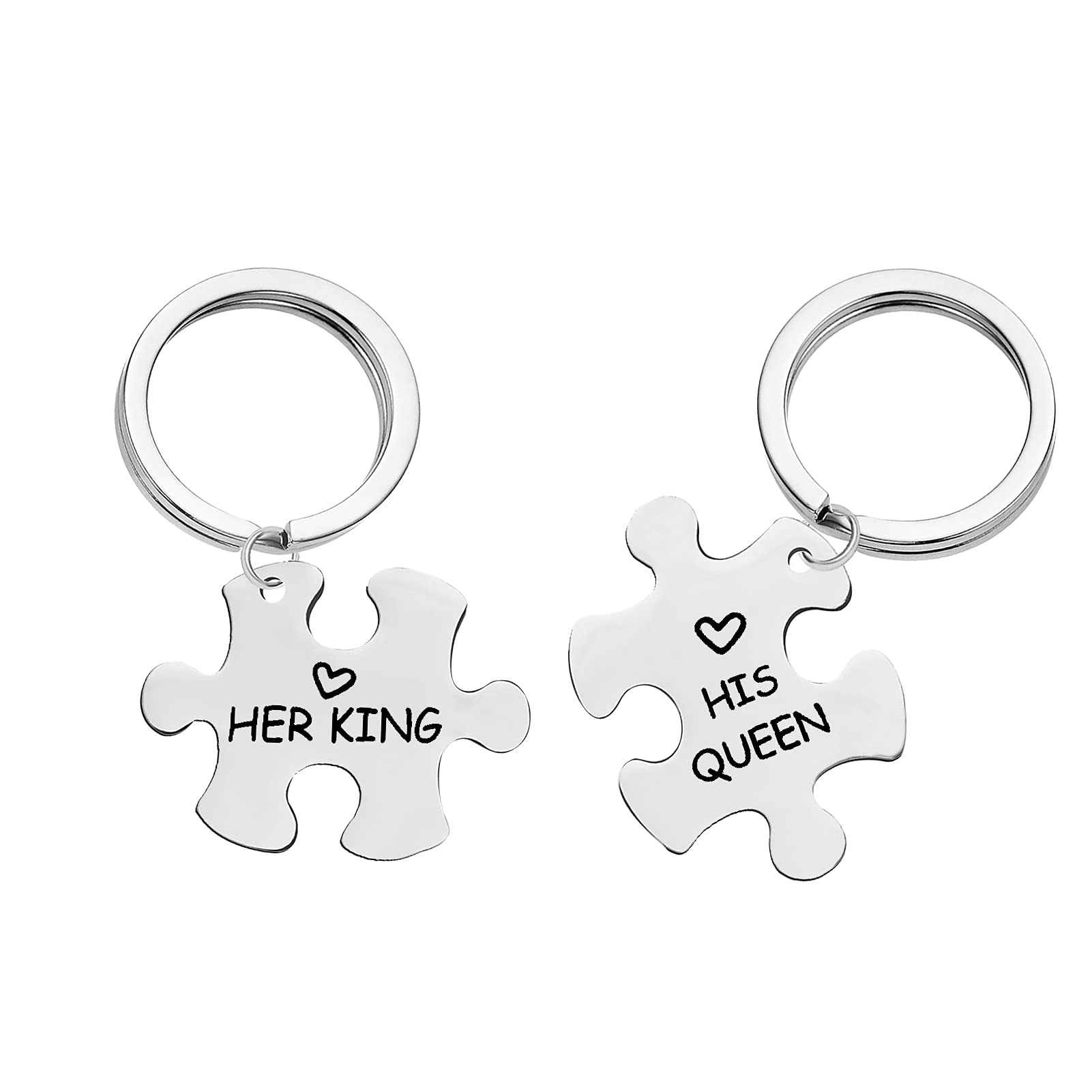 His & Her Couple Keychain Set - Anniversary, Wedding, Valentine's Gift for Couples - Perfect for Romantic Occasions