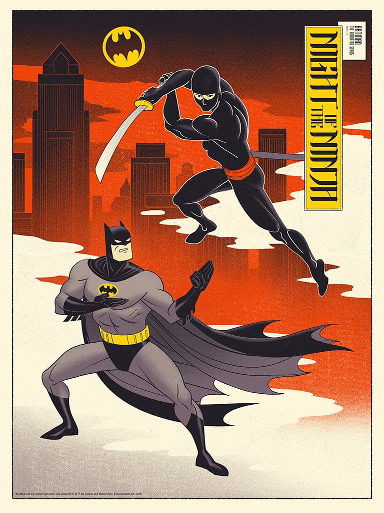 Batman: The Animated Series - Night of the Ninja Limited Edition Screen Printed Poster | DC Comics Collectible Wall Art for Home & Office Decor