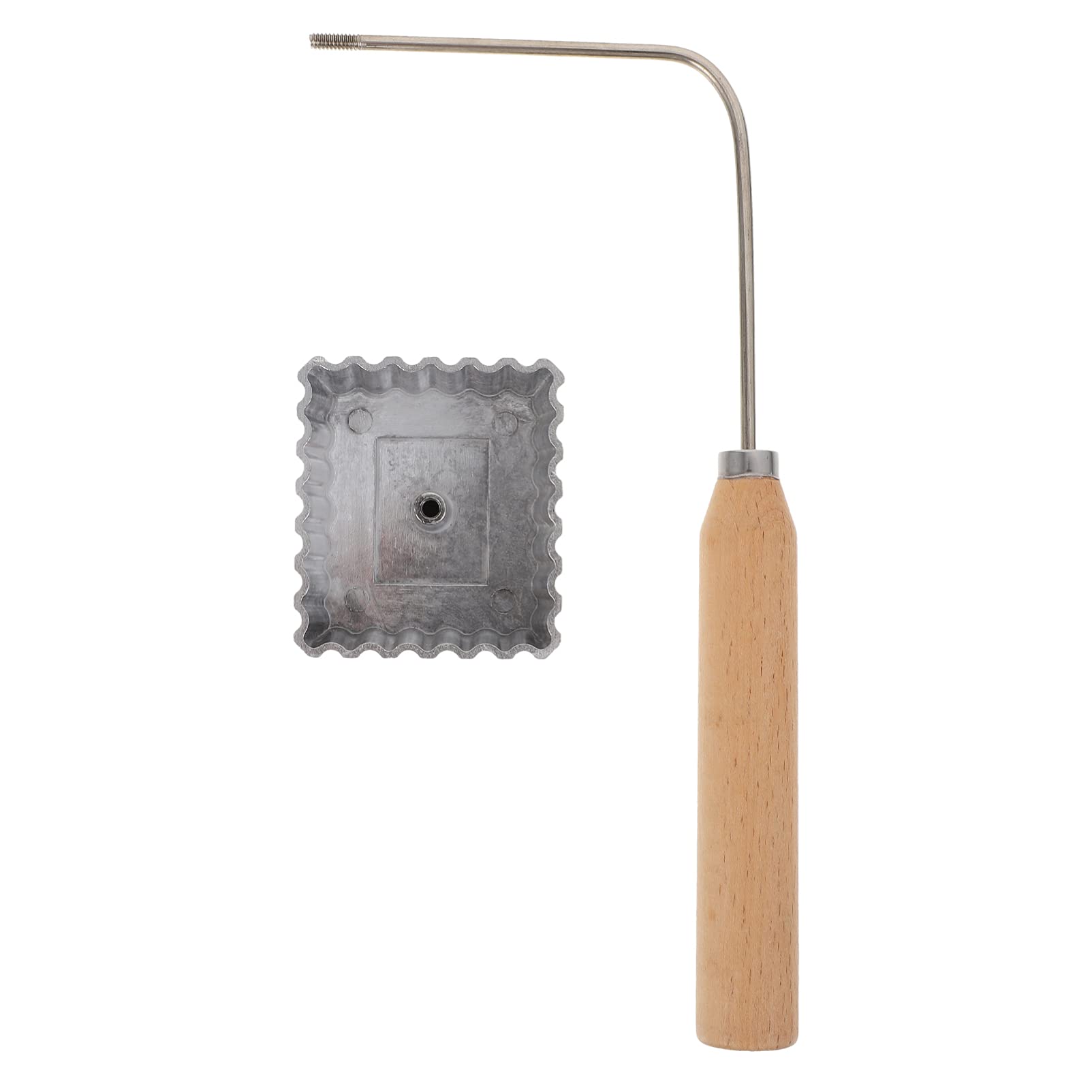 Tofficu Aluminum Bunuelos Mold Set with Wooden Handle - Traditional Mexican Rosette & Timbale Waffle Maker for Homemade Bunuelos Cookies - Perfect for Holiday Baking, Dessert Making, and Family Gatherings